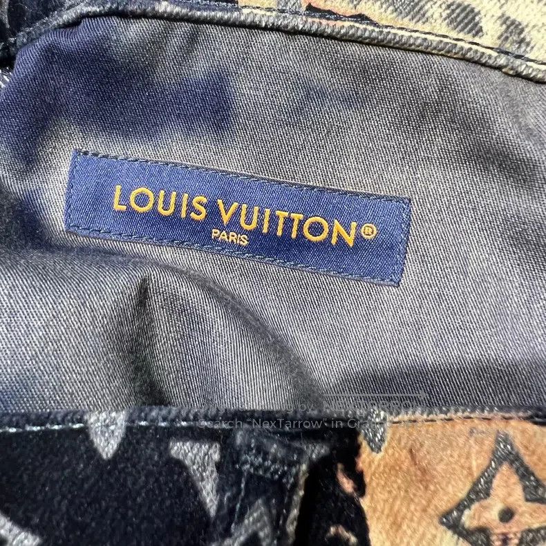 Louis Vuitton Louis Vuitton Fire Cloud Full Print Flocked Jeans Size US 32 / EU 48 - 7 Thumbnail