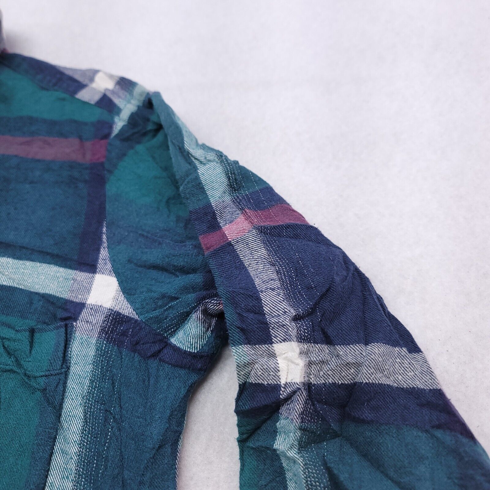 Savile Row Savile Row Madras Flannel Shirt Mens Size M Green Purple Size US M / EU 48-50 / 2 - 5 Thumbnail