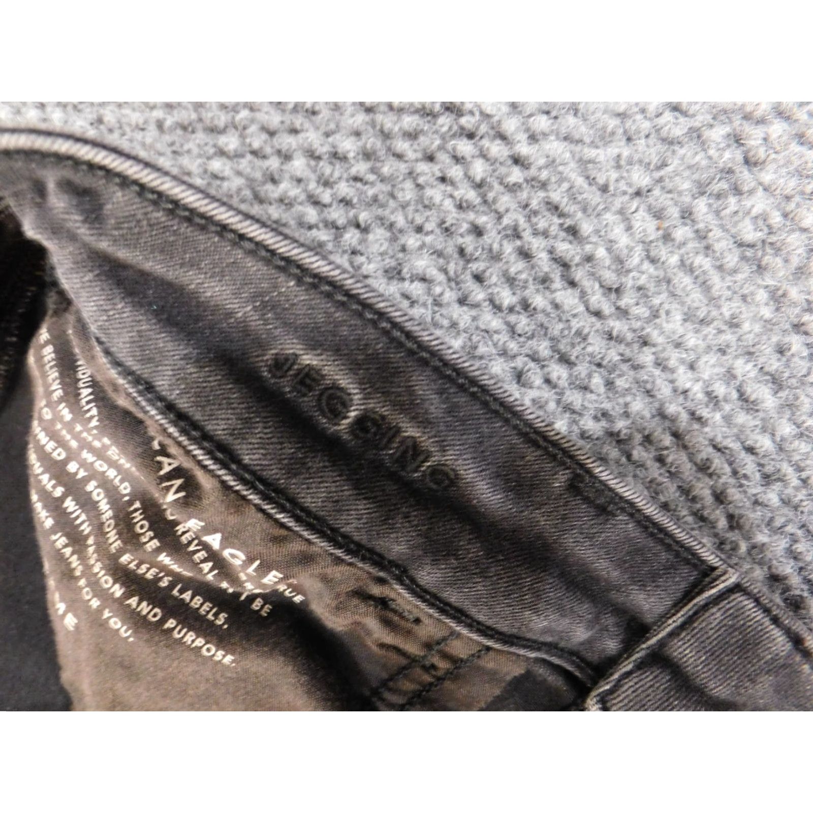 American Eagle Outfitters American Eagle Outfitters Jeans Jegging Womens 14 Black Distressed Retro Vintage-Style Image? Size 24" / US 00 / IT 34 - 5 Thumbnail