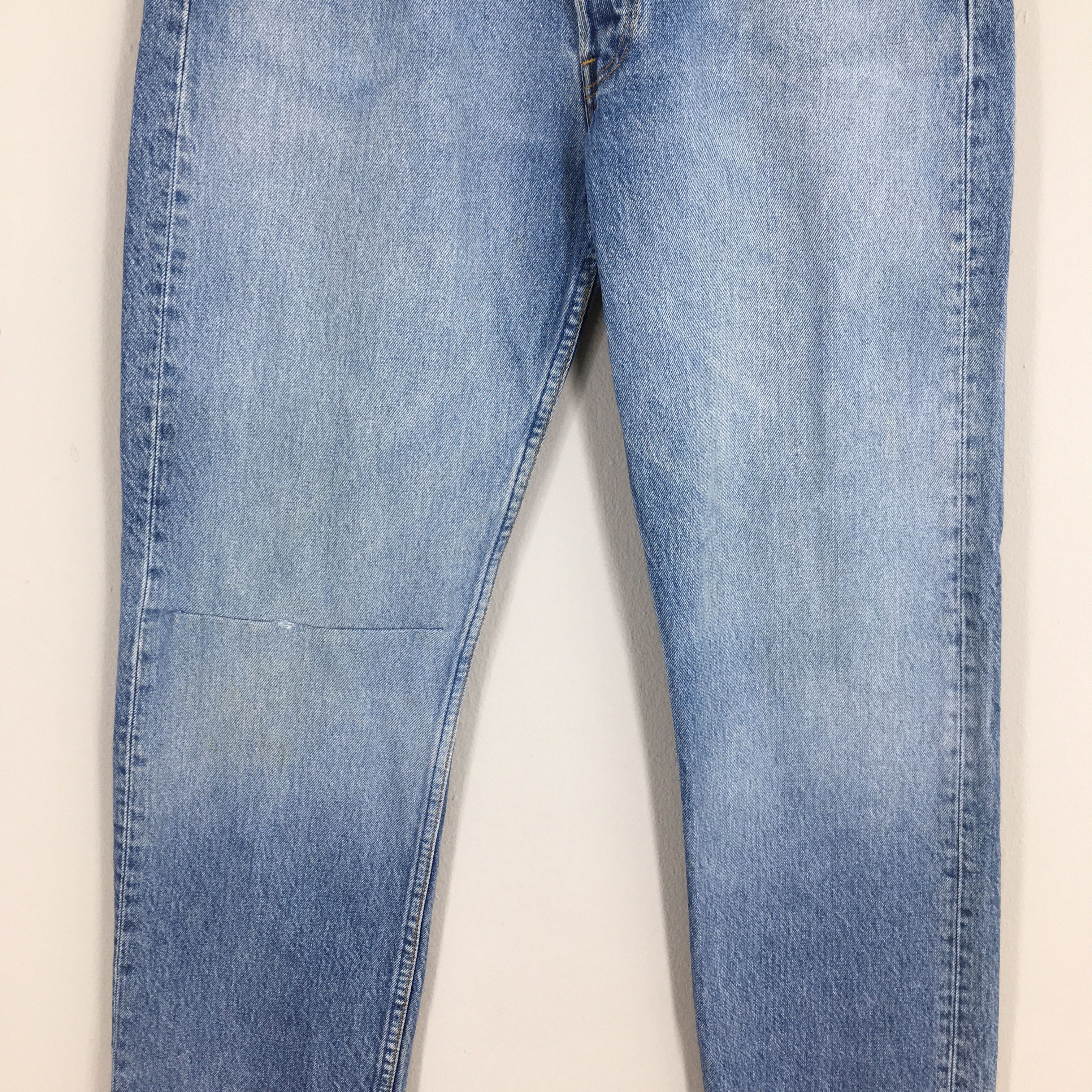 Levi's Size 31x28.5 Vintage 90s Levi's 501 Faded Blue Jeans S283 Size US 31 - 3 Thumbnail