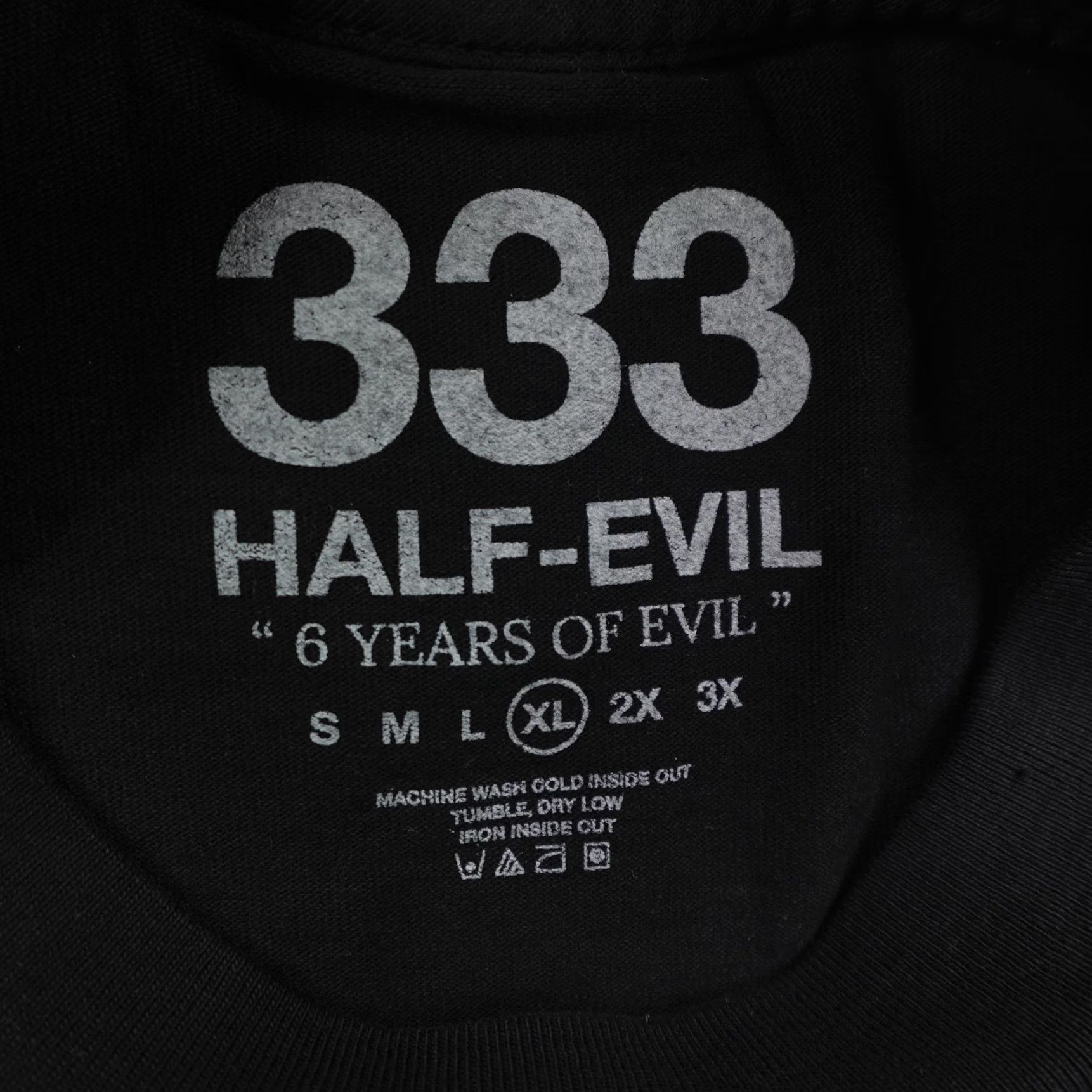 Vintage VINTAGE? Not specified, so skip. 333 Half-Evil Shirt Mens XL Black Short Sleeve Streetwear Tee Crewneck Graphic Print Size US XL / EU 56 / 4 - 7 Thumbnail