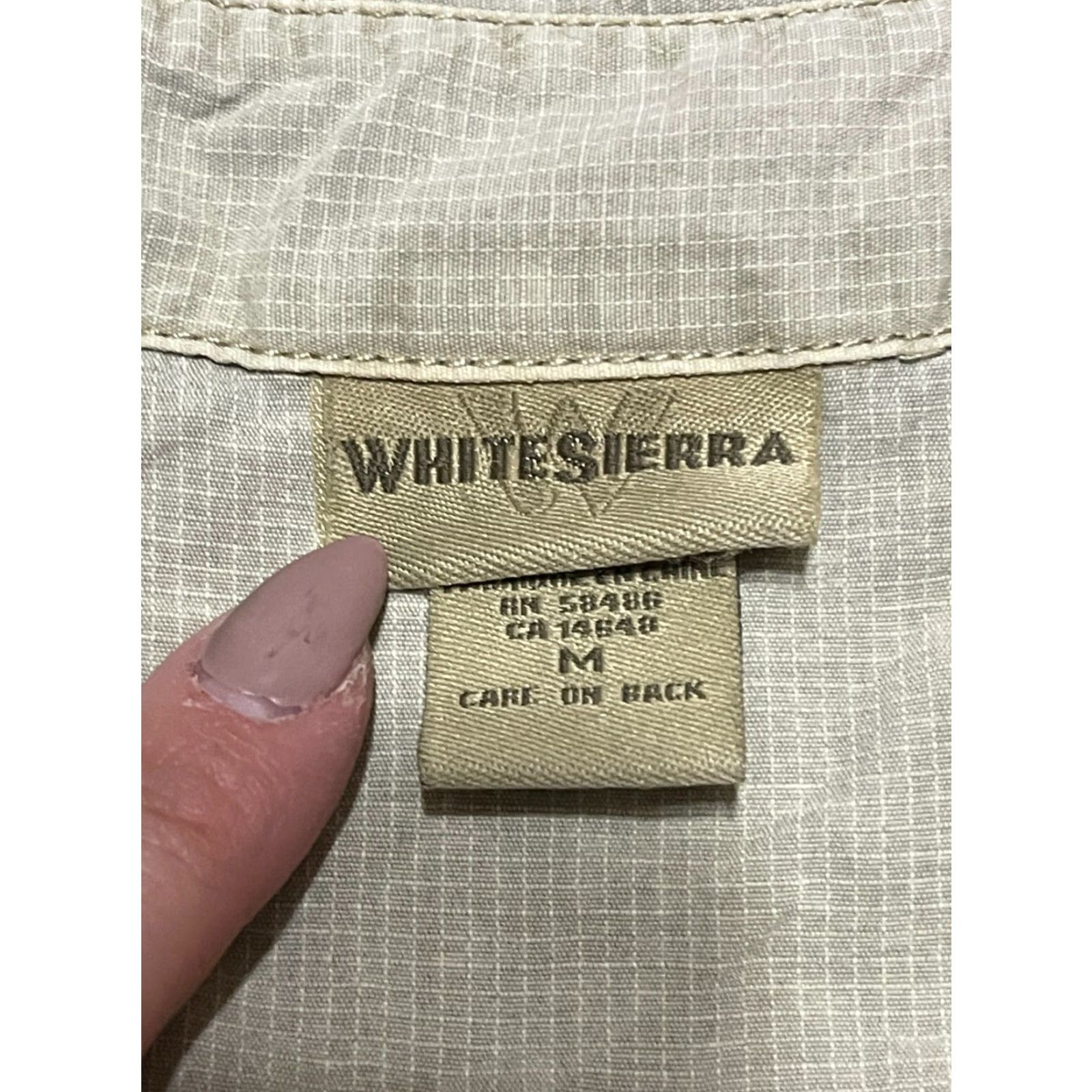 Vintage White Sierra Shirt Men M Brown Button-Up Short Sleeve Pockets Casual Regular Vintage: No (adapt to rules) Size US M / EU 48-50 / 2 - 7 Thumbnail