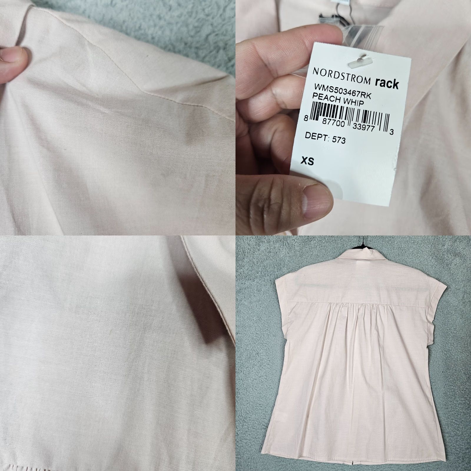 Vintage RO & DE Shirt Womens XS Button-Up Short Sleeve Floral Pink Size XS / US 0-2 / IT 36-38 - 8 Thumbnail
