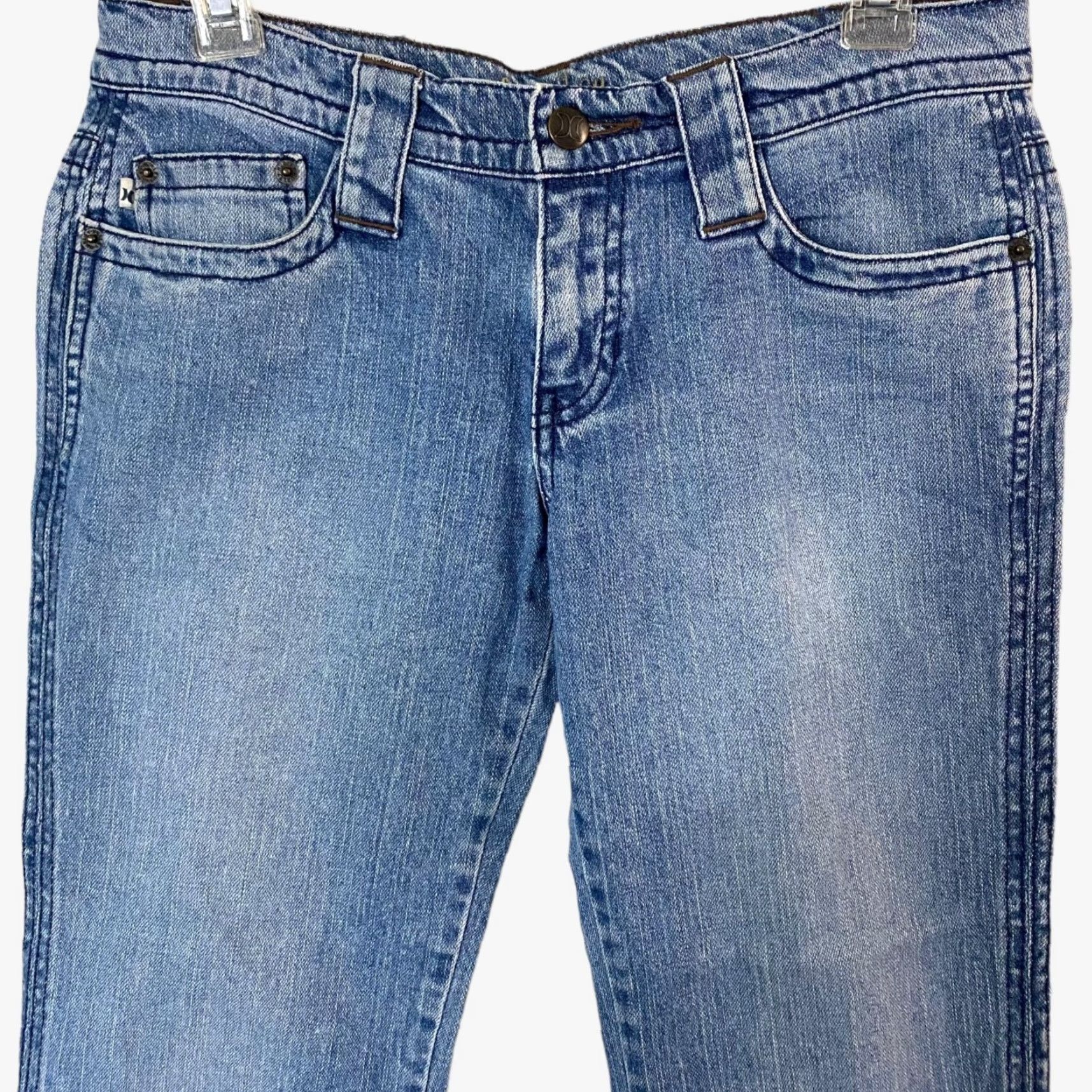 Hurley Hurley Jeans Capri Cuffed Womens 3 Blue Light Wash Low-Rise Denim Stretch Pants/Capri Jeans Size 26" / US 2 / IT 38 - 5 Thumbnail