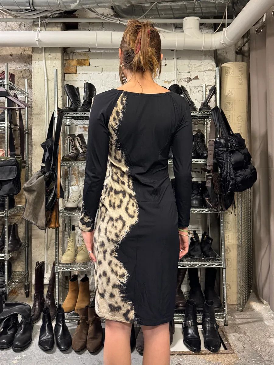 Roberto Cavalli Roberto Cavalli Black Leopard Faded Long Dress Size M / US 6-8 / IT 42-44 - 2 Thumbnail