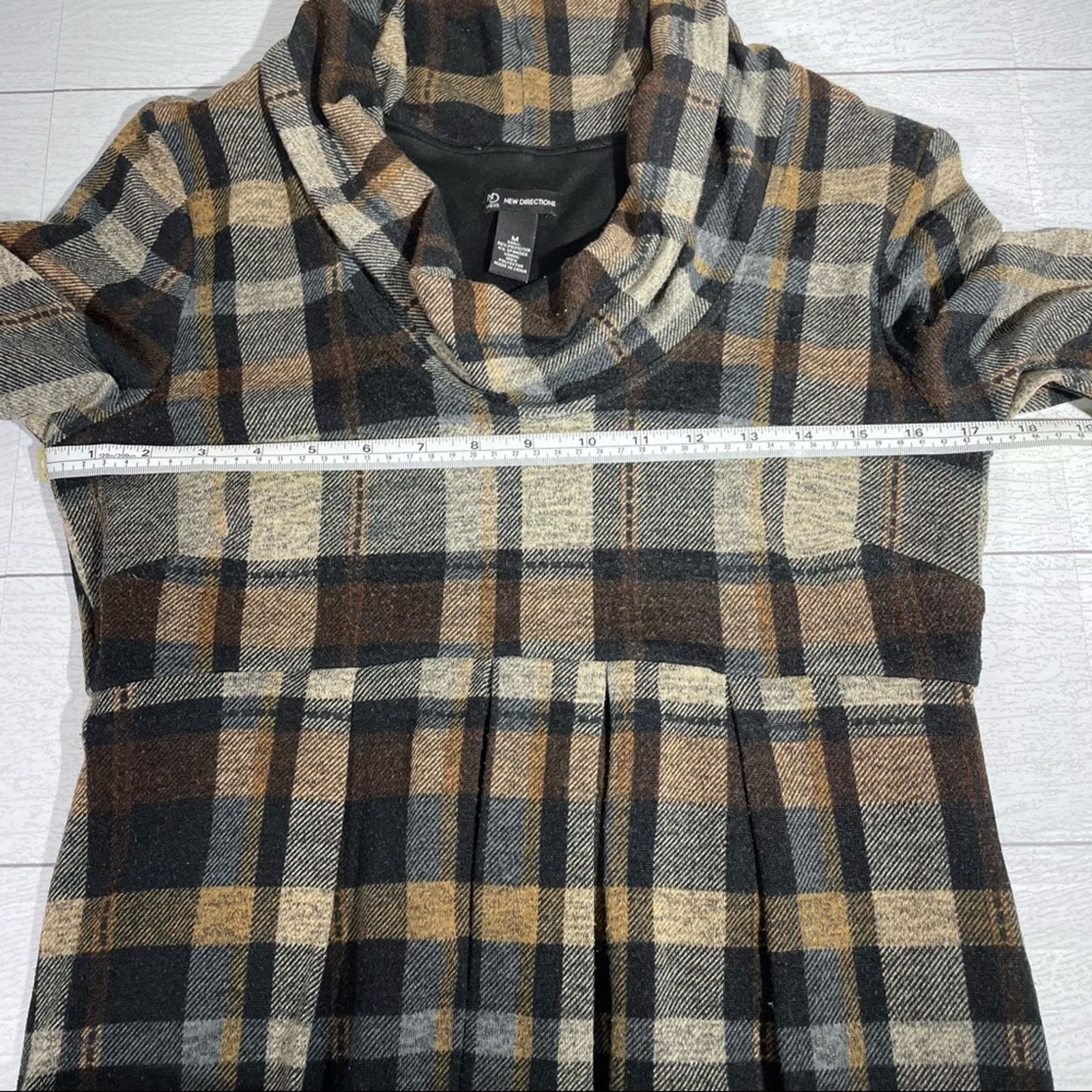 Other New Directions Plaid Cowl Neck Dress Medium Size M / US 6-8 / IT 42-44 - 7 Thumbnail