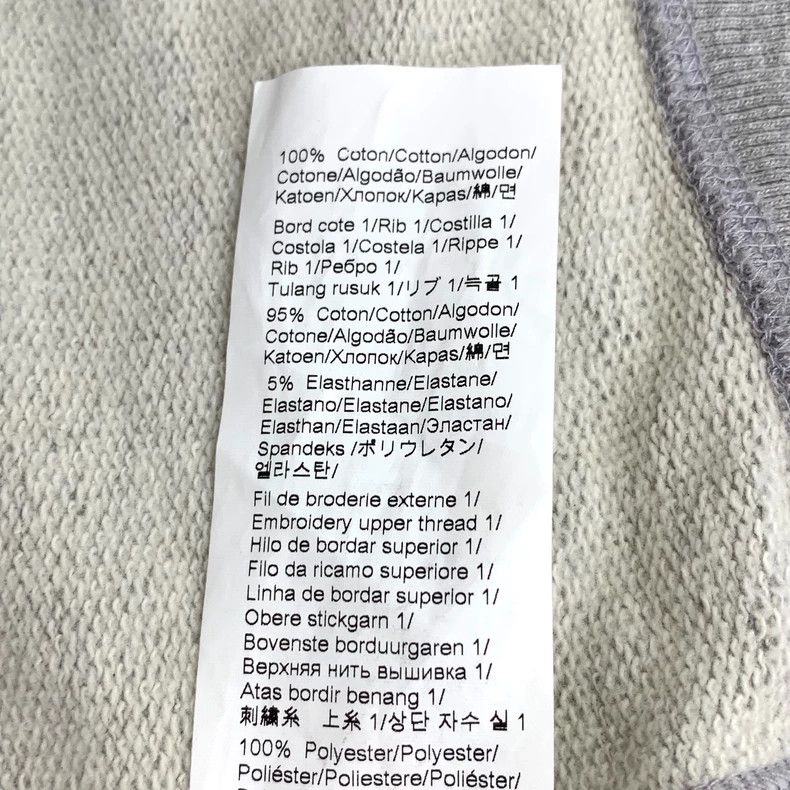 Kenzo KENZO Gray letter printed cotton round neck long sleeve ho Size US XXL / EU 58 / 5 - 7 Thumbnail