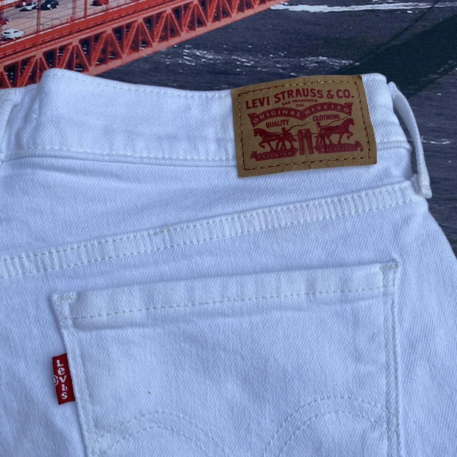 Levi's Levi's 505 Women’s Straight Size 30 White Jeans Zip Fly Size 30" / US 8 / IT 44 - 7 Thumbnail