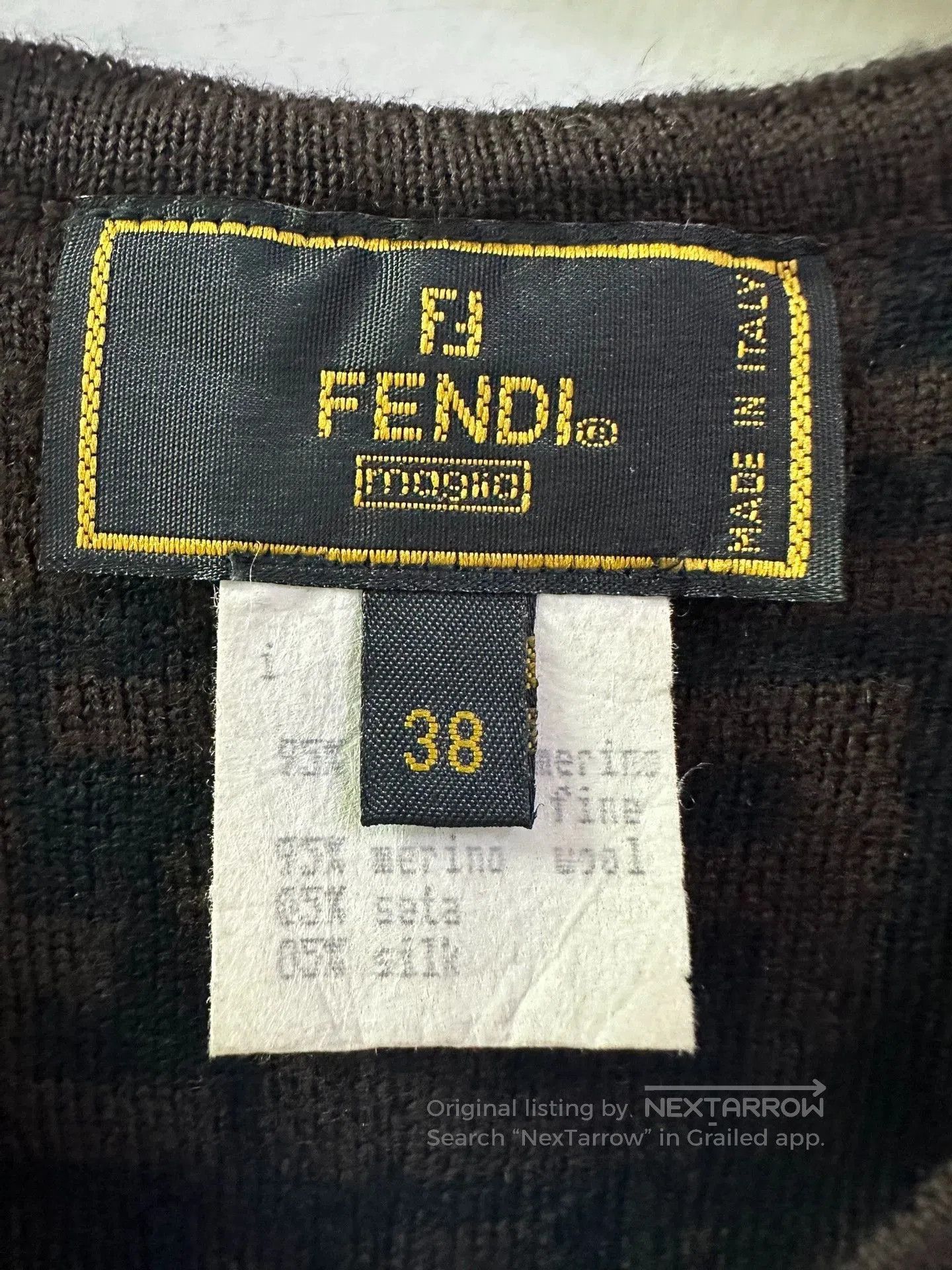 Fendi Fendi Wool Vest with Classic Monogram Design. Size US S / EU 44-46 / 1 - 3 Thumbnail