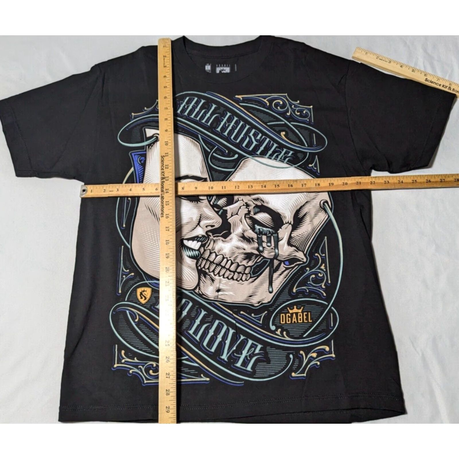 Vintage OGABEL ALL HUSTLE NO LOVE Men L Black Cotton T-Shirt EUC Size US L / EU 52-54 / 3 - 7 Thumbnail