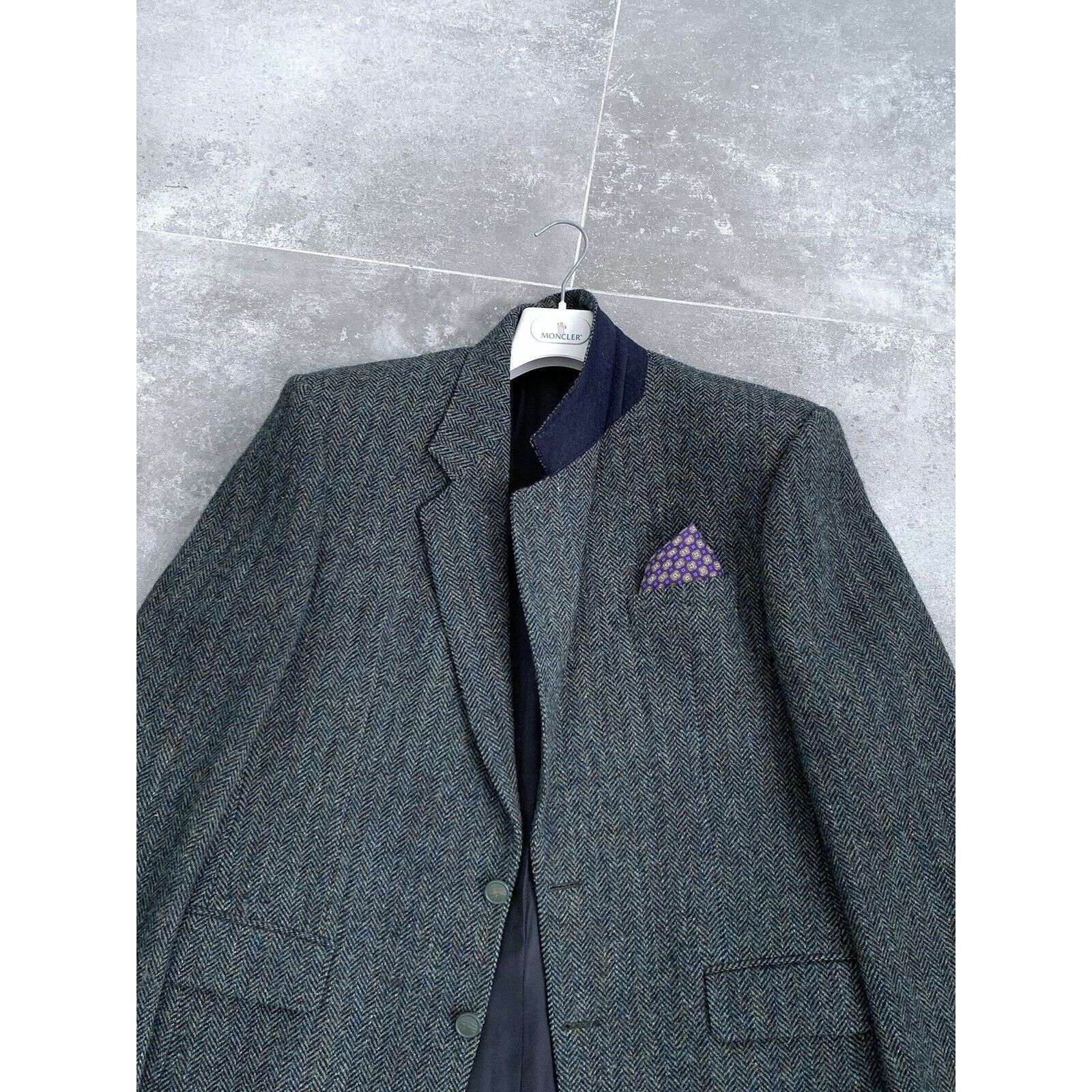 Burberry × Harris Tweed Men's BURBERRYS' HARRIS TWEED Sport Blazer Jacket Coat EU 52 Size 52R - 19 Thumbnail