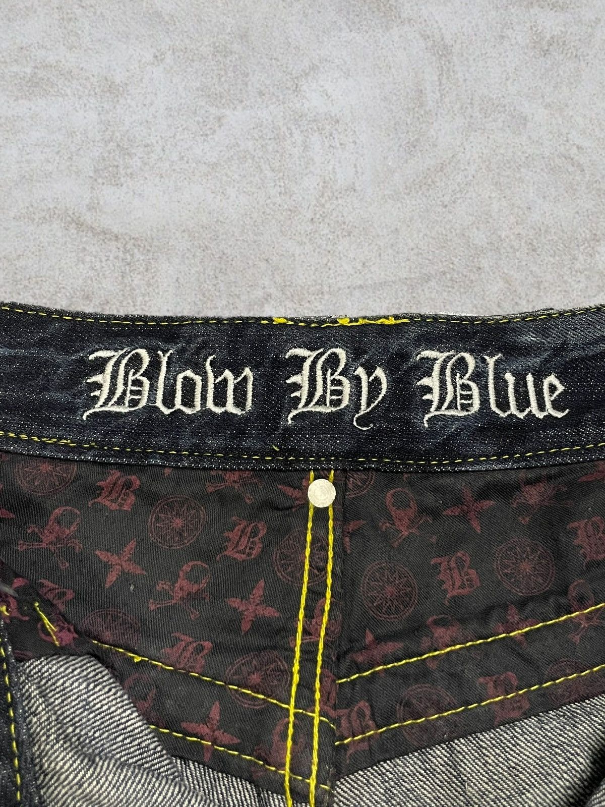 Le Grande Bleu (L.G.B.) Japanese Gothic And Punk Style Rusty Mud Wash Skull Jeans Size US 30 / EU 46 - 16 Thumbnail