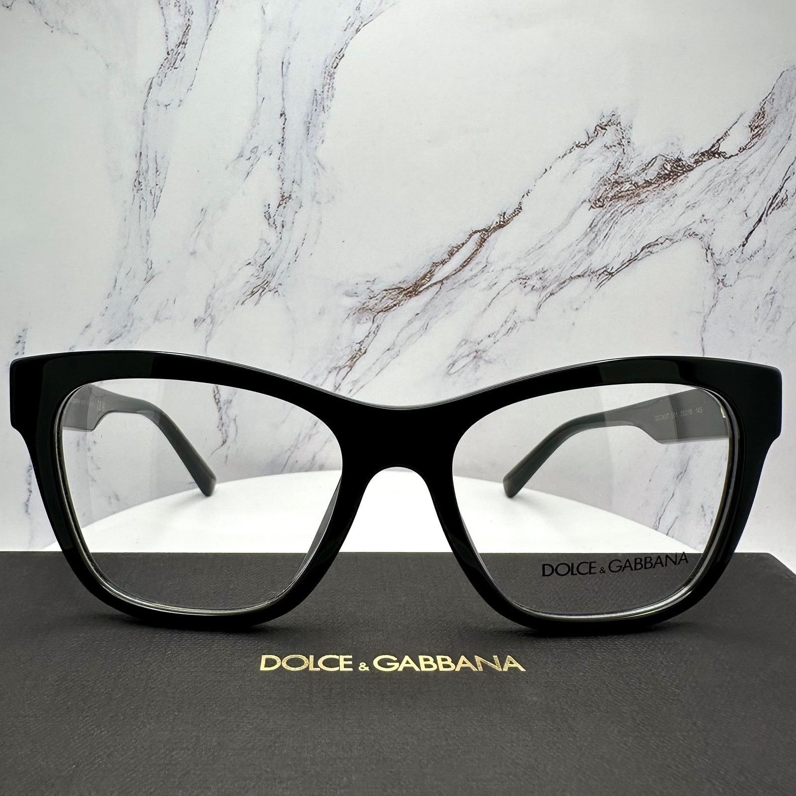 Dolce & Gabbana New Dolce&Gabbana Eyeglasses Black Square Gold Metal Frames Size ONE SIZE - 19 Thumbnail