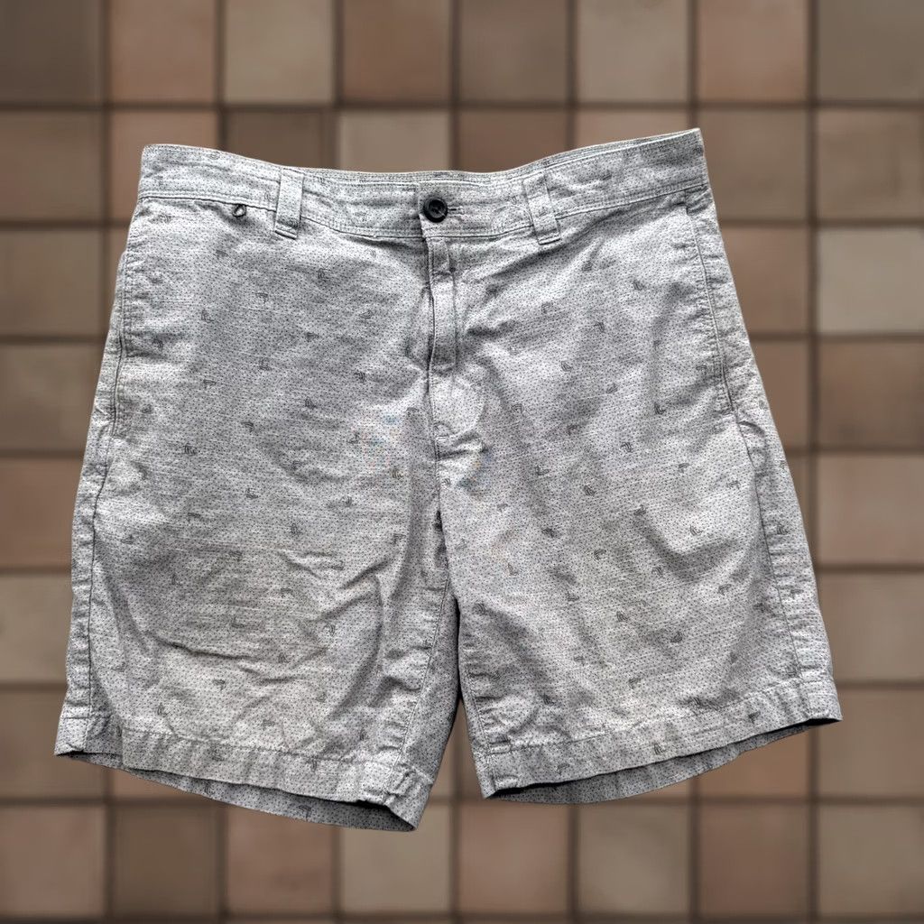 Eddie Bauer Eddie Bauer Mens Gray Cotton Chino Shorts 32 Inseam 9 in Flat Front Zip Pockets Sailboat Fish Print Beach Casual Summer Geometric Nautical Size US 32 / EU 48 - 1 Thumbnail