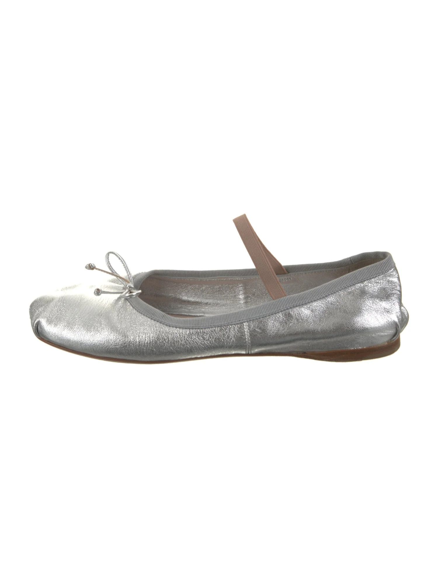 Miu Miu Miu Miu Leather Bow Accents Mary Jane Flats Size US 5 / IT 35 - 2 Thumbnail
