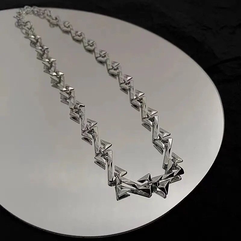 Jewelry Stainless Steel Letter Z Chain Necklace Size ONE SIZE - 3 Thumbnail