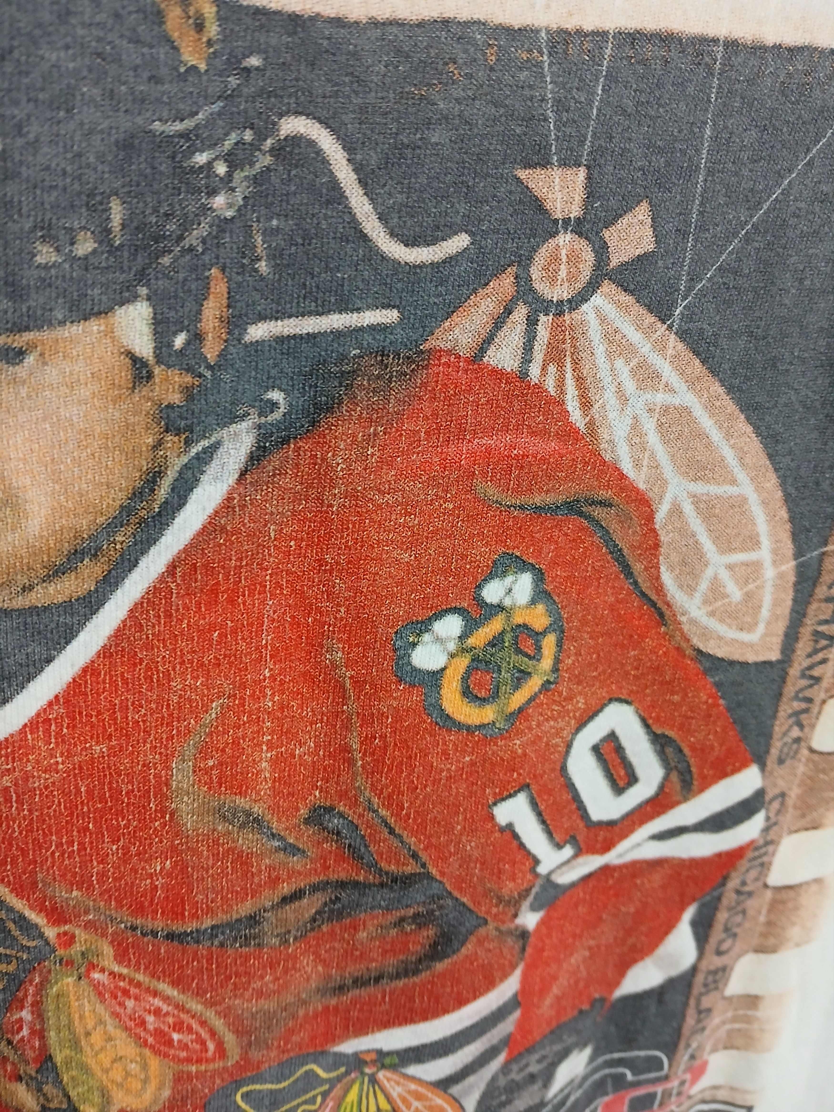 NHL × Vintage Vintage NHL Blackhawks Tony Amonte Hockey T-Shirt Size US L / EU 52-54 / 3 - 4 Thumbnail