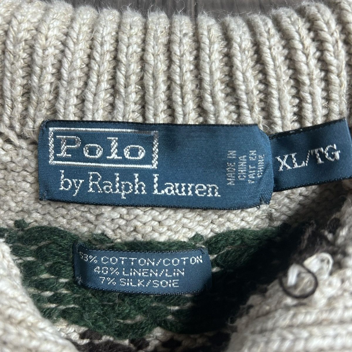 Polo Ralph Lauren Polo ralph lauren fair isle knit henley pullover sweater Size US XL / EU 56 / 4 - 3 Thumbnail