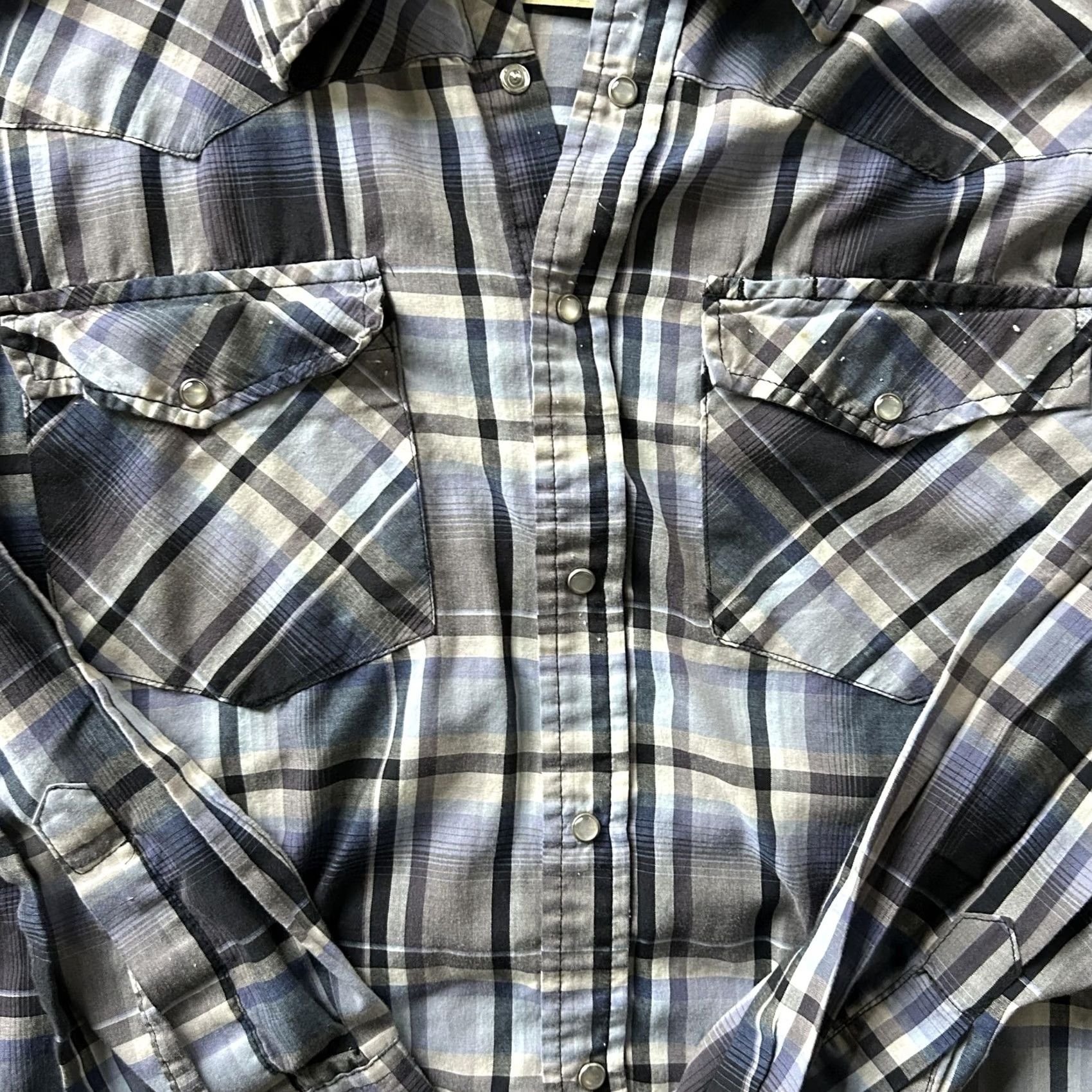 Vintage Bit & Bridle Shirt Mens L Plaid Long Sleeve Western Pearl Snap Button Up Size US L / EU 52-54 / 3 - 3 Thumbnail