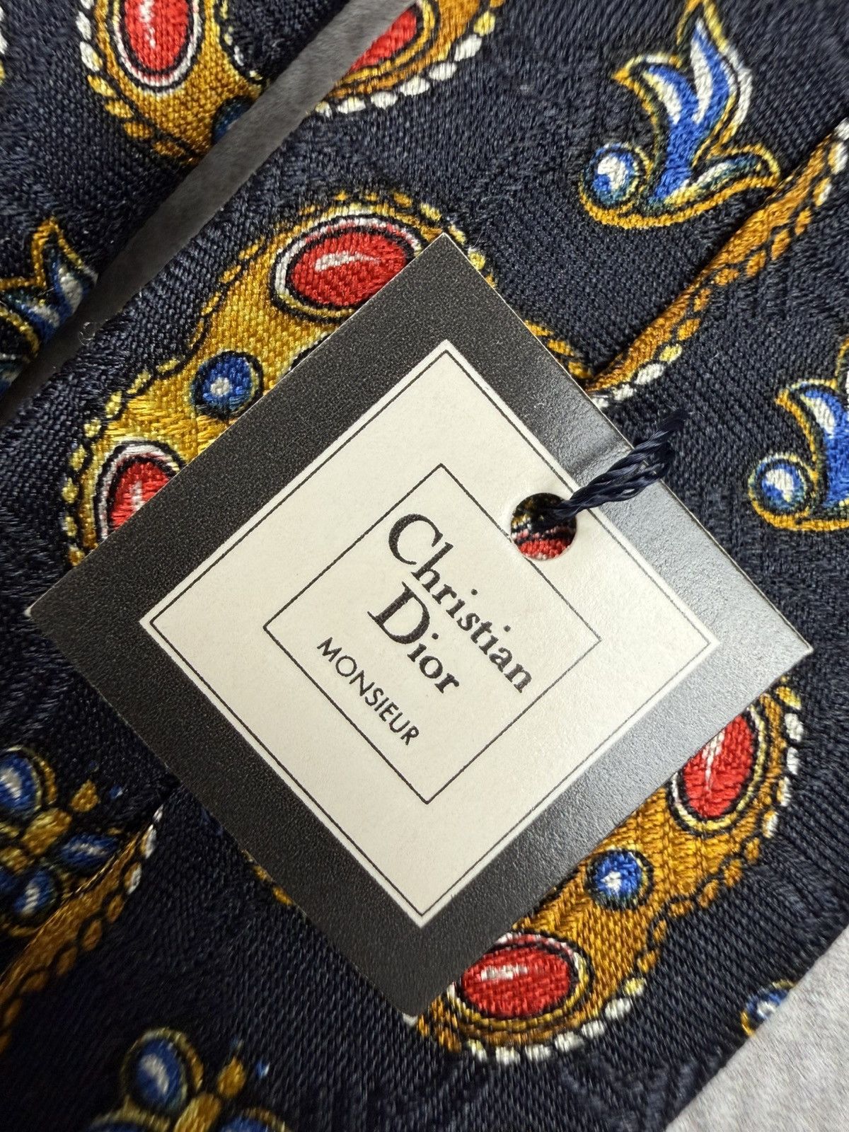 Christian Dior Monsieur Christian Dior Monsieur Vintage Silk Tie Baroque Medallion Size ONE SIZE - 11 Thumbnail