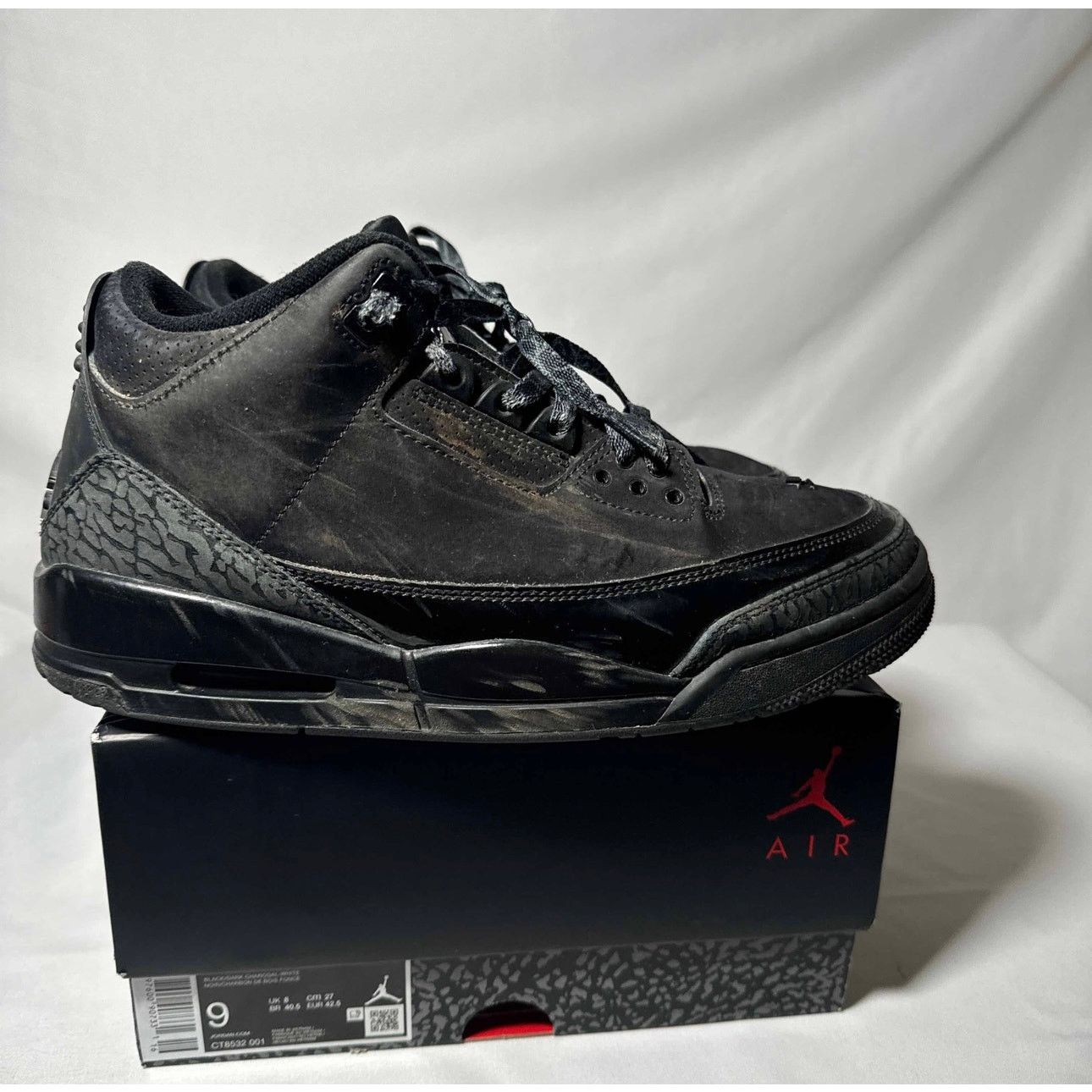 Jordan Brand × Nike Size 9 - Nike Air Jordan 3 Retro Black Cat 2025 Men's Shoes Size US 9 / EU 42 - 1 Thumbnail