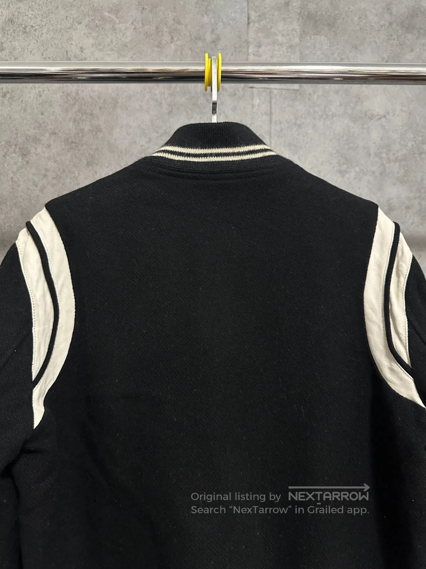 Saint Laurent Paris Saint Laurent Black White Wool Baseball Jacket. Size US M / EU 48-50 / 2 - 5 Thumbnail