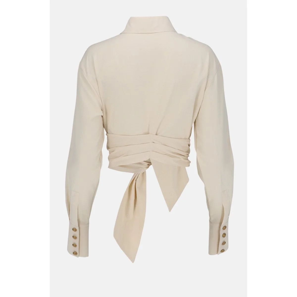 o1y0625 Solid Color Shirt & Blouse in Light Beige