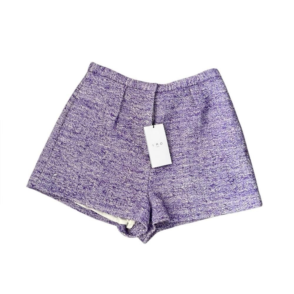 Iro New IRO Paris Najo Tweed Shorts in Purple/Silver Size 28" / US 6 / IT 42 - 7 Thumbnail