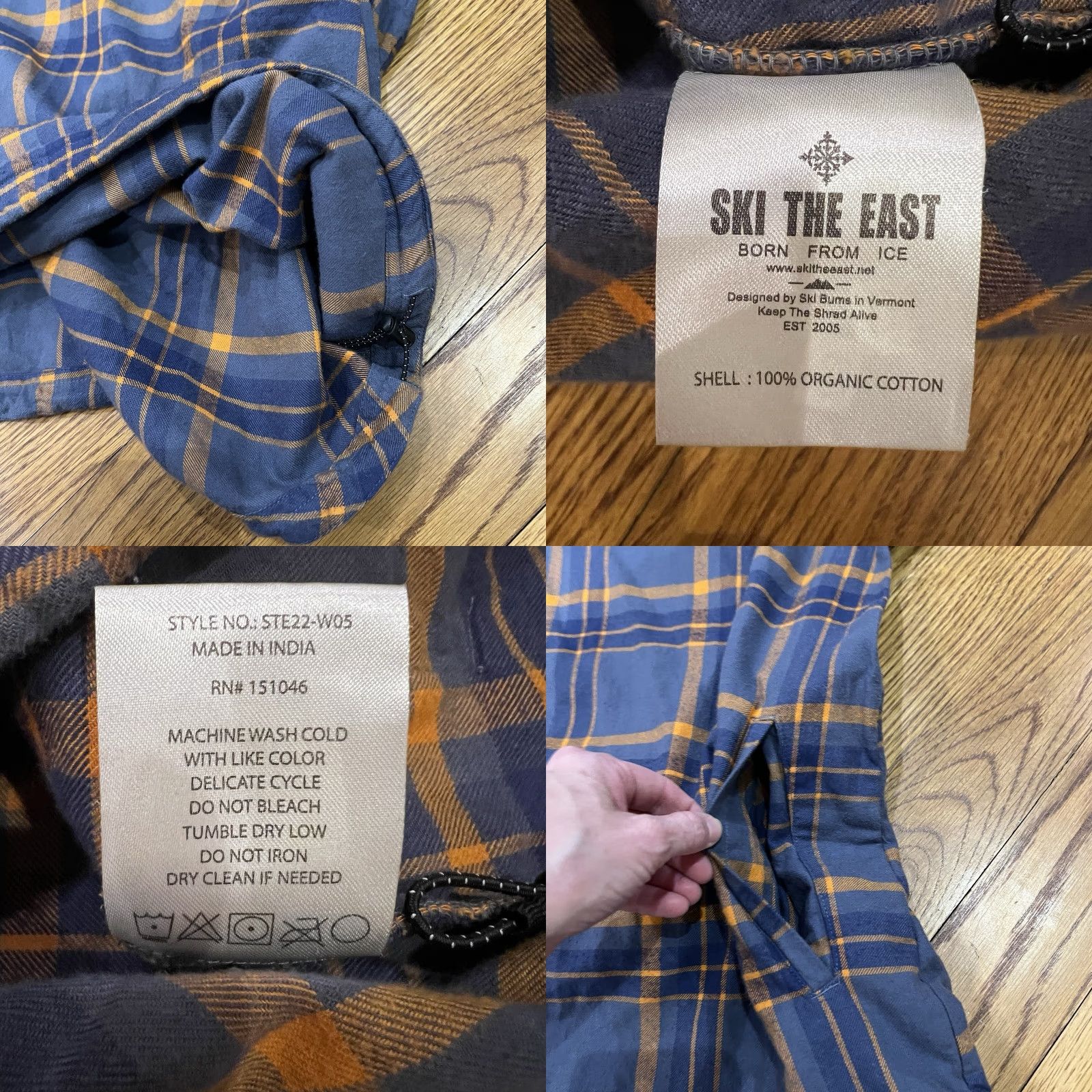 Vintage VINTAGE M & M Ski The East Flannel Hoodie Size Medium All Seasons Quilted Pullover Mens Size US M / EU 48-50 / 2 - 8 Thumbnail