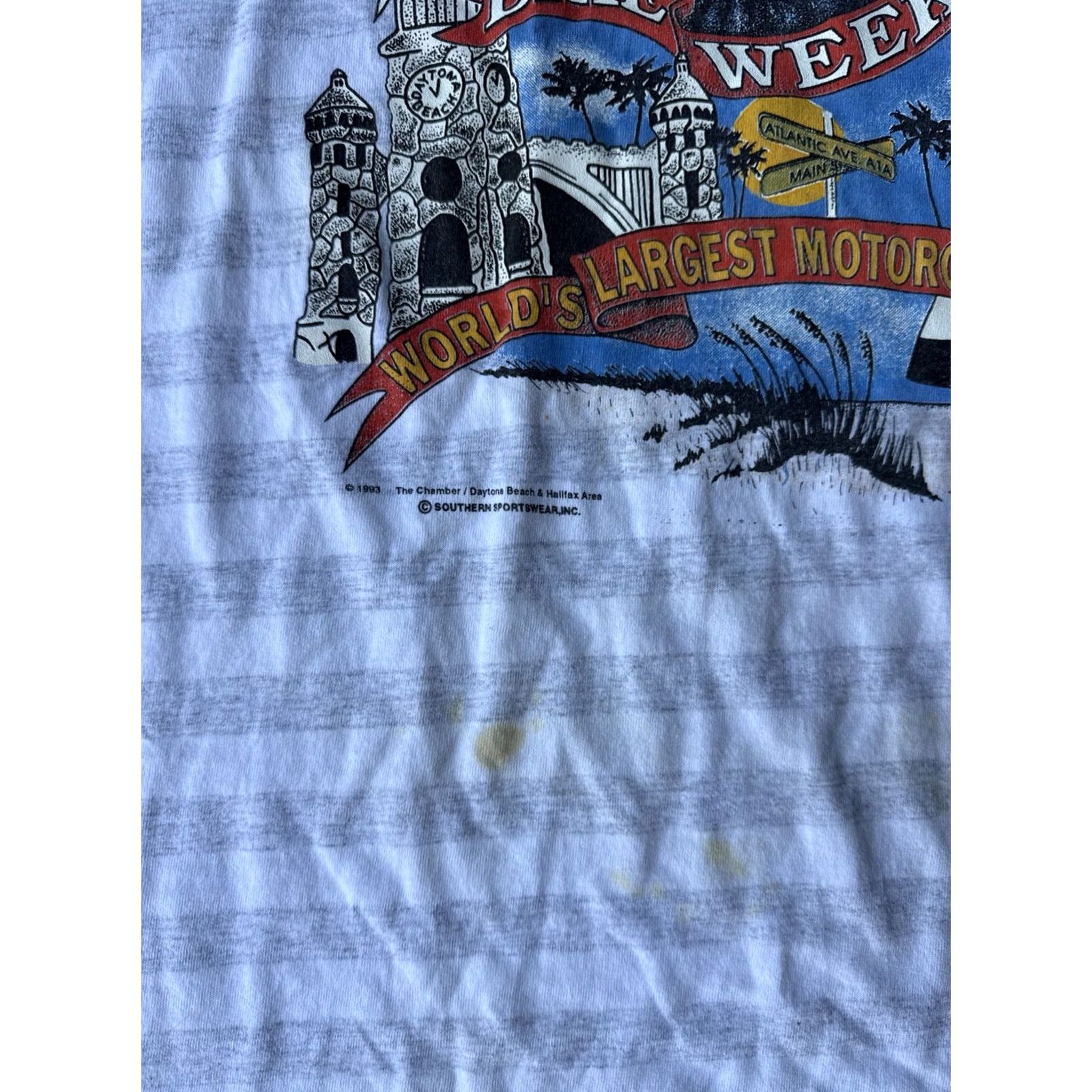 Vintage VINTAGE 90s Daytona Beach Bike Week Eagle T Shirt XL Biker Motorcycle USA Shirt Men Gray Cotton Tennessee River Size US XL / EU 56 / 4 - 6 Thumbnail