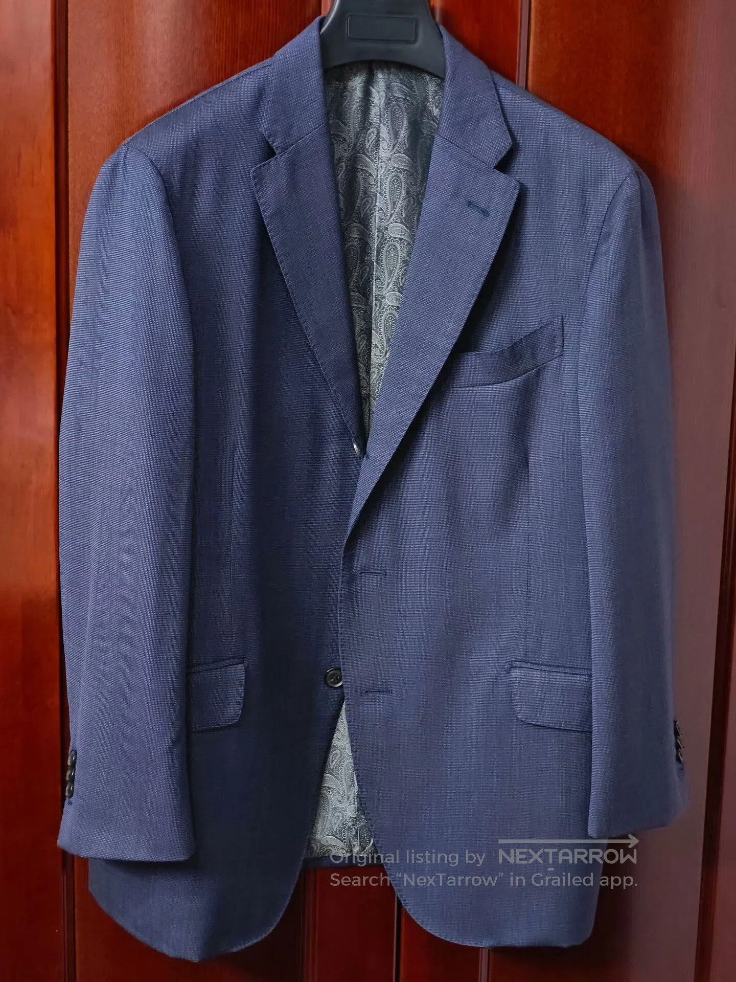 Japanese Brand Custom Wool-Linen Suit by Dormeuil. Size US L / EU 52-54 / 3 - 1 Thumbnail