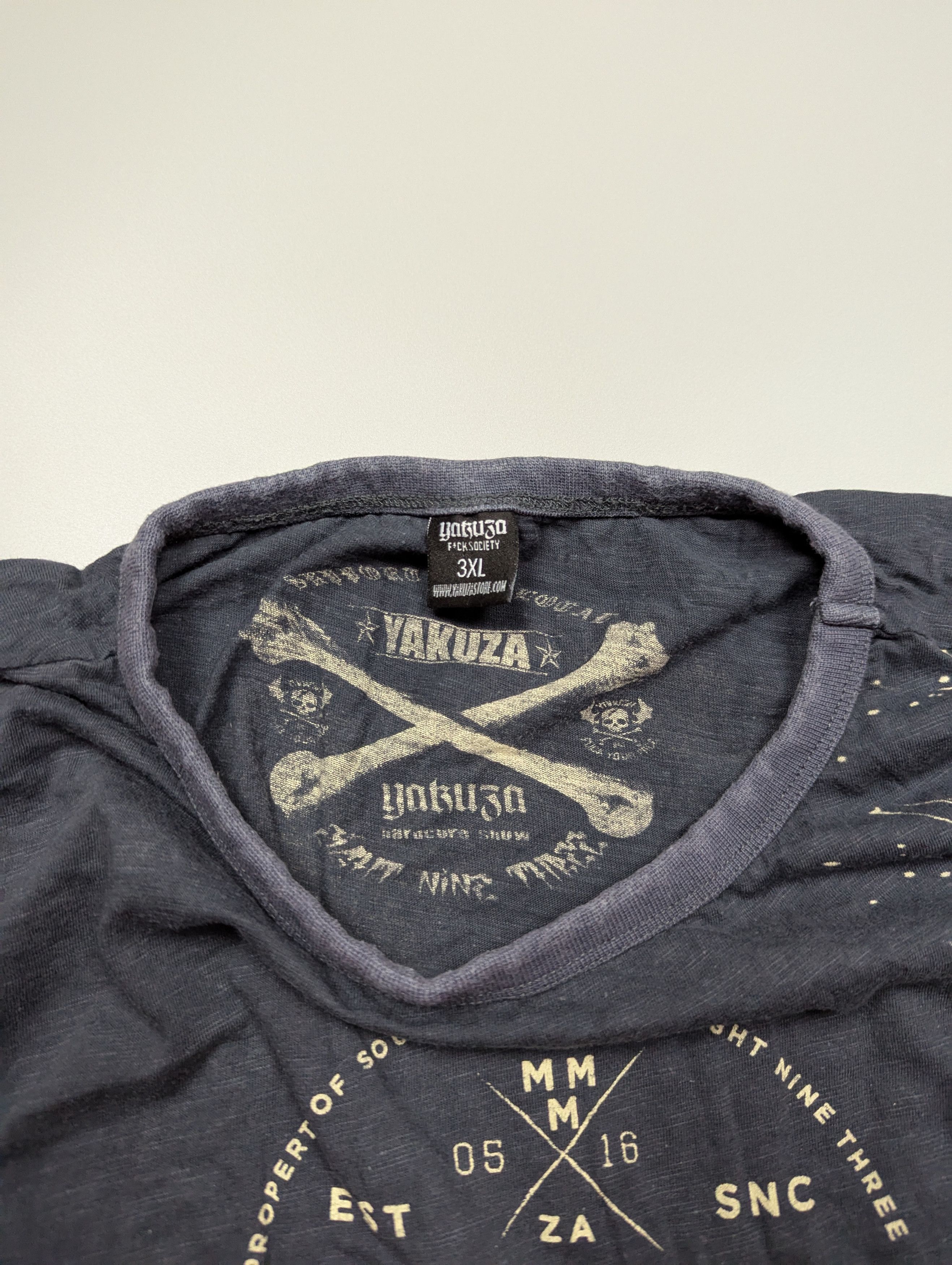 Japanese Brand × Vintage Yakuza Skull Graphic T-Shirt Size L Grunge Rare Streetwear Size US L / EU 52-54 / 3 - 10 Thumbnail