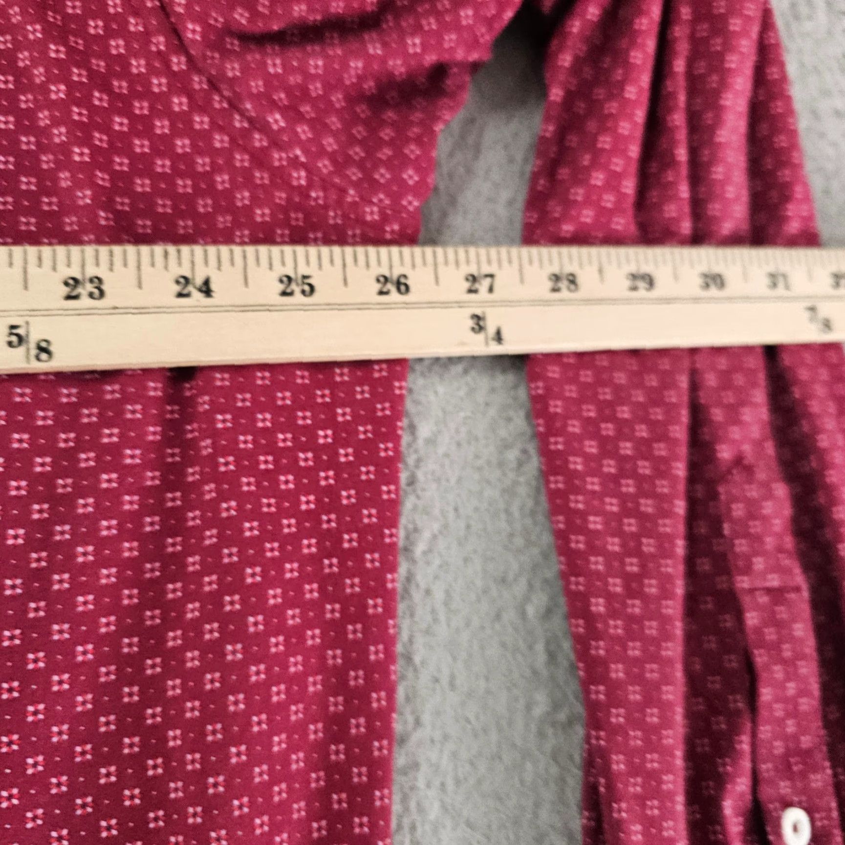 Vintage Buttercloth Red Geometric Button-Down Shirt Mens 3XL Regular Fit Long Sleeve Size US XXL / EU 58 / 5 - 7 Thumbnail