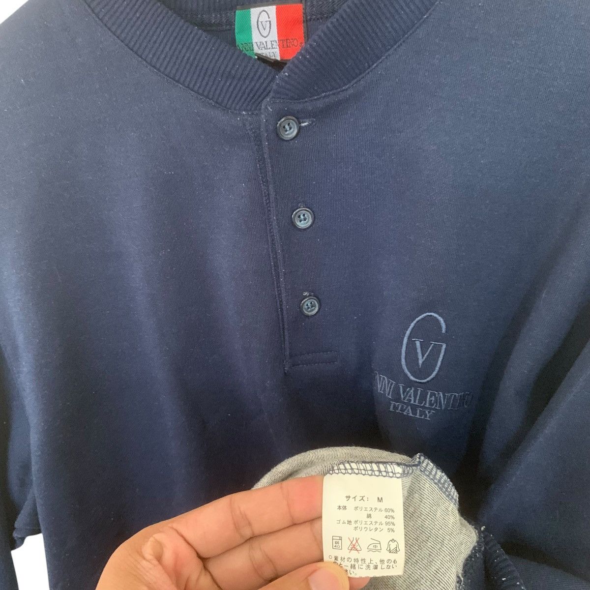Vintage Vintage Gianni Valentino Sweatshirt Medium Navy Blue Size US M / EU 48-50 / 2 - 3 Thumbnail