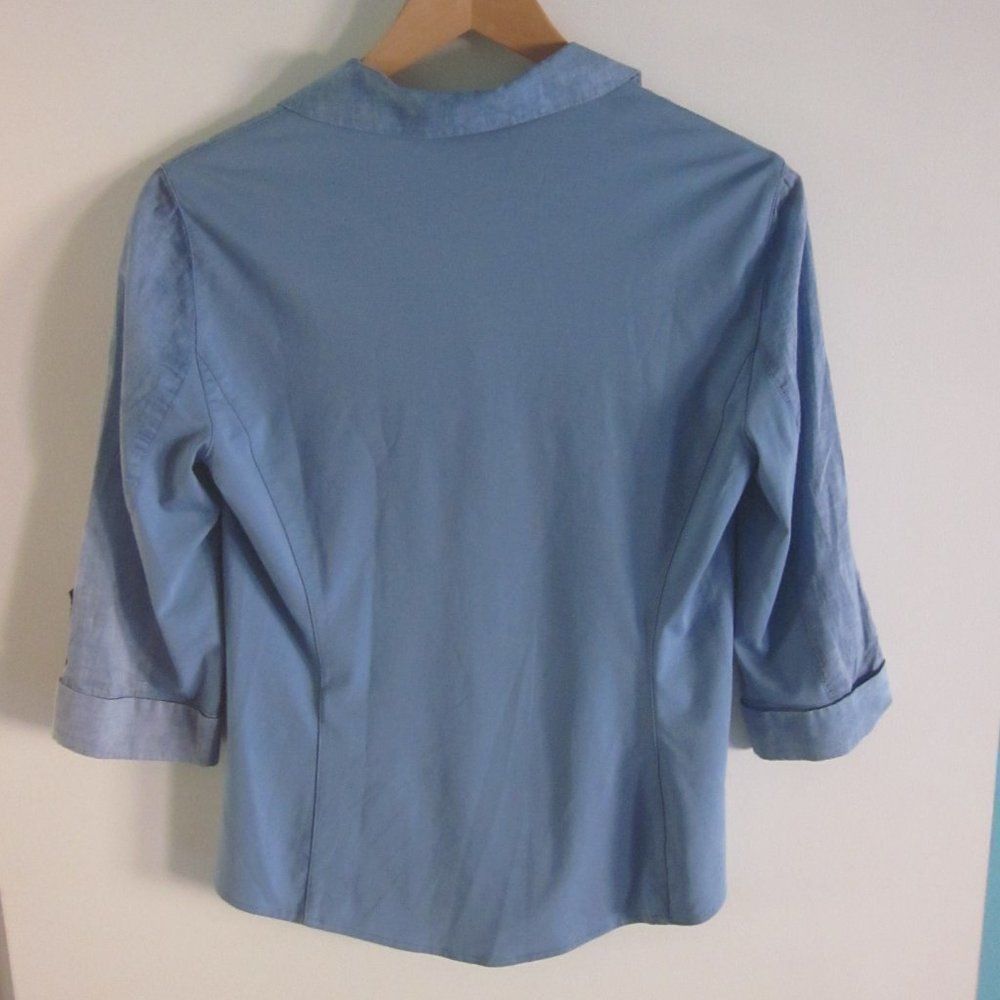 Elie Tahari Elie Tahari Womens Blue Blouse Size S Size S / US 4 / IT 40 - 6 Thumbnail