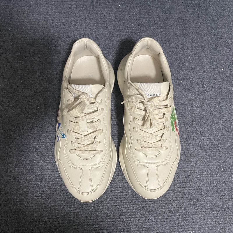 Gucci Gucci Rhyton Low-top Dad Sneakers with Logo Print - Size US 8 / EU 41 - 2 Thumbnail