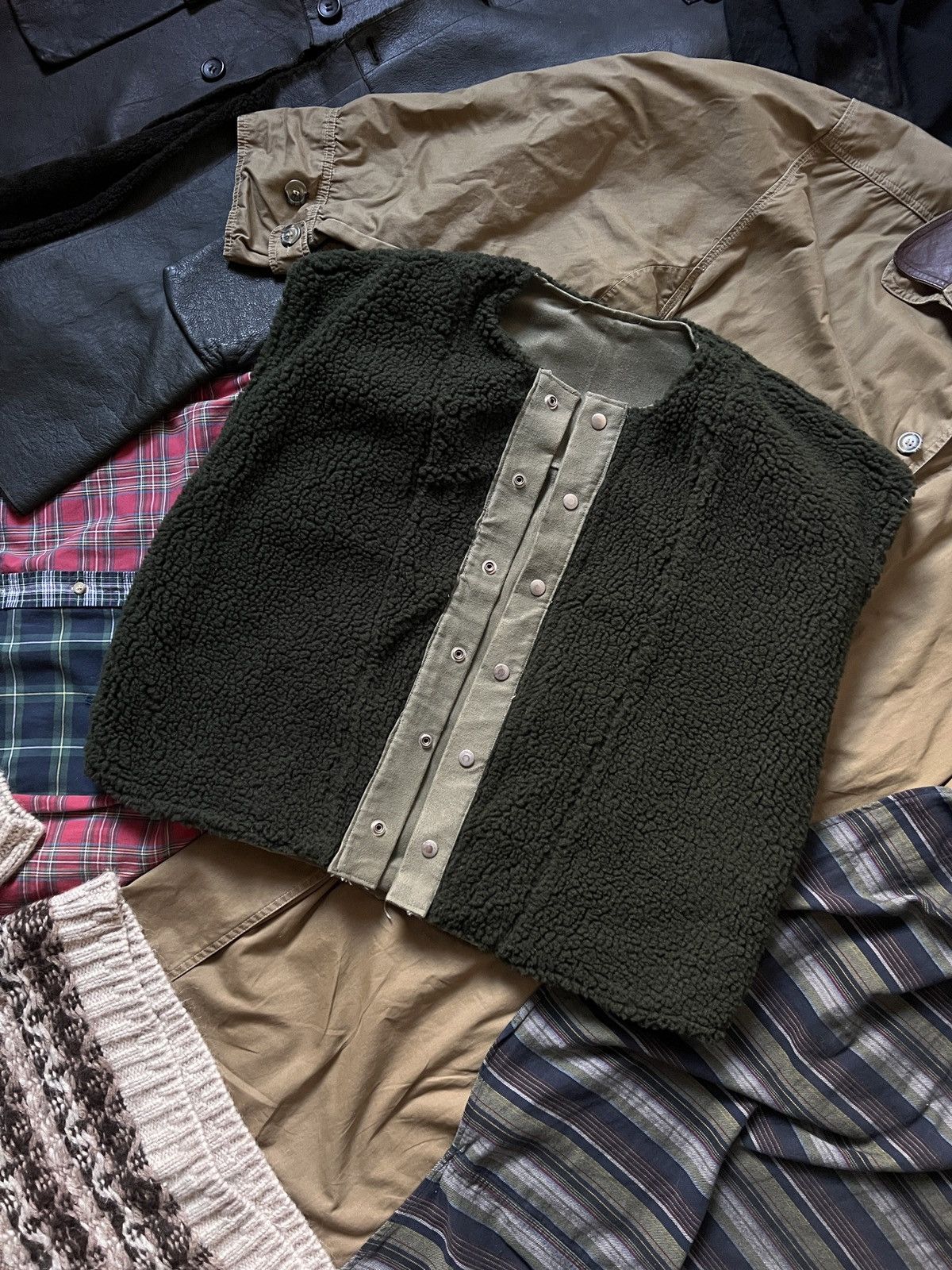Vintage Vintage 50’s Army Khaki Military Vest Size US L / EU 52-54 / 3 - 1 Thumbnail