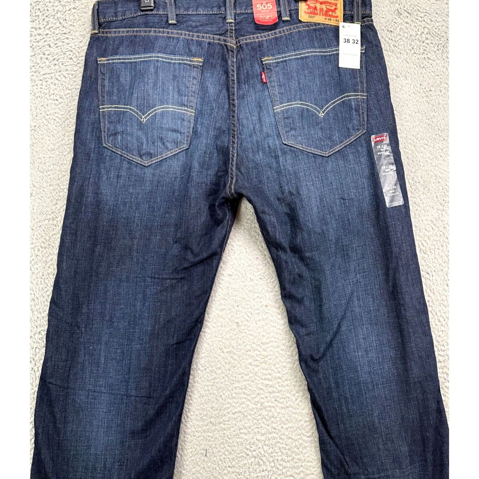 Levi's VINTAGE Levis 505 Jeans Mens 38X32 Blue Regular Fit Straight Denim 5 Pockets Red Tab Jeans Mens Regular Size US 38 / EU 54 - 4 Thumbnail