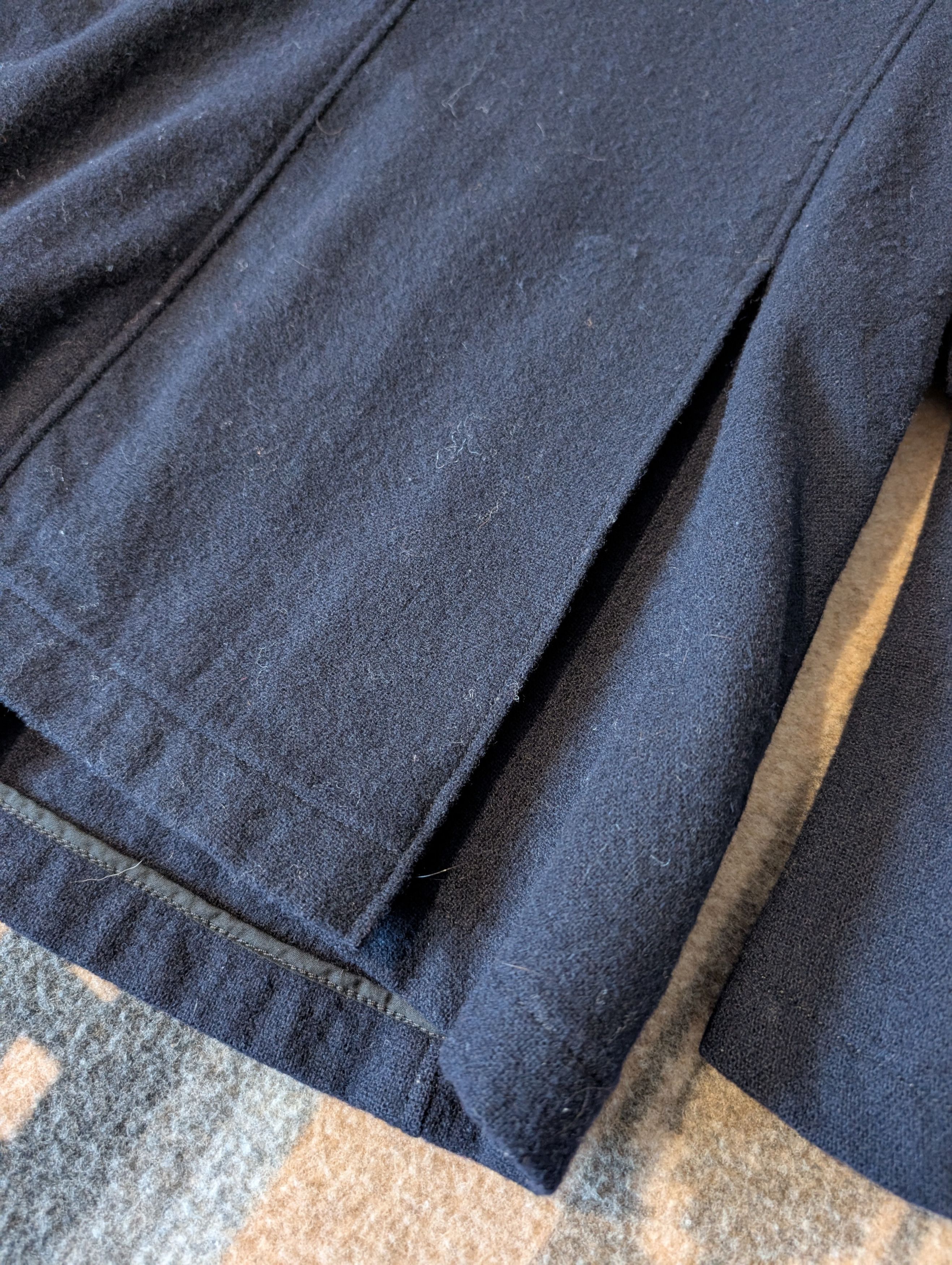 Engineered Garments 13oz Wool Flannel Baker Jacket Navy Blue Medium Size US M / EU 48-50 / 2 - 10 Thumbnail