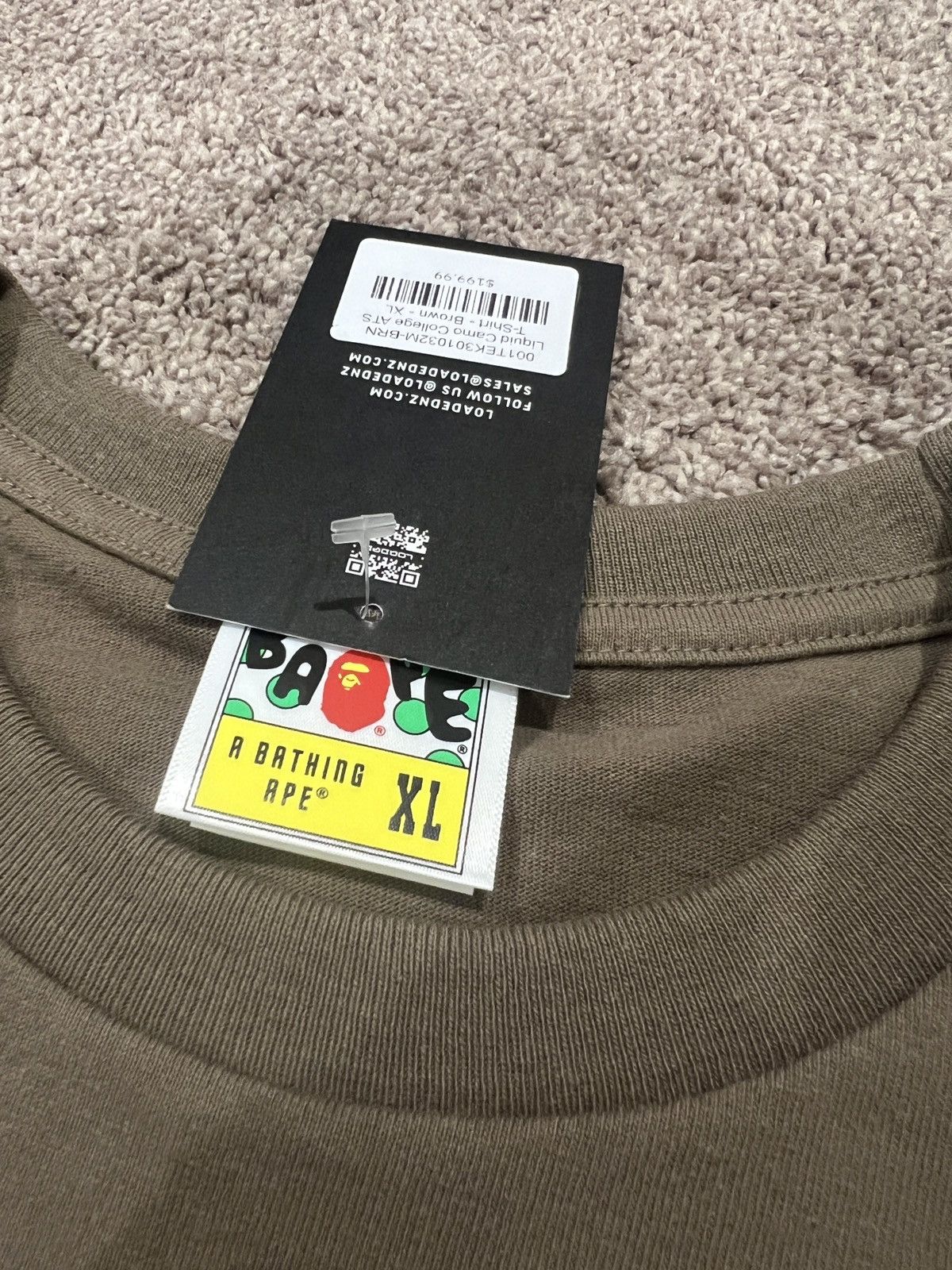 Bape Brand new A Bathing Liquid camo college tshirt XL Size US XL / EU 56 / 4 - 4 Thumbnail