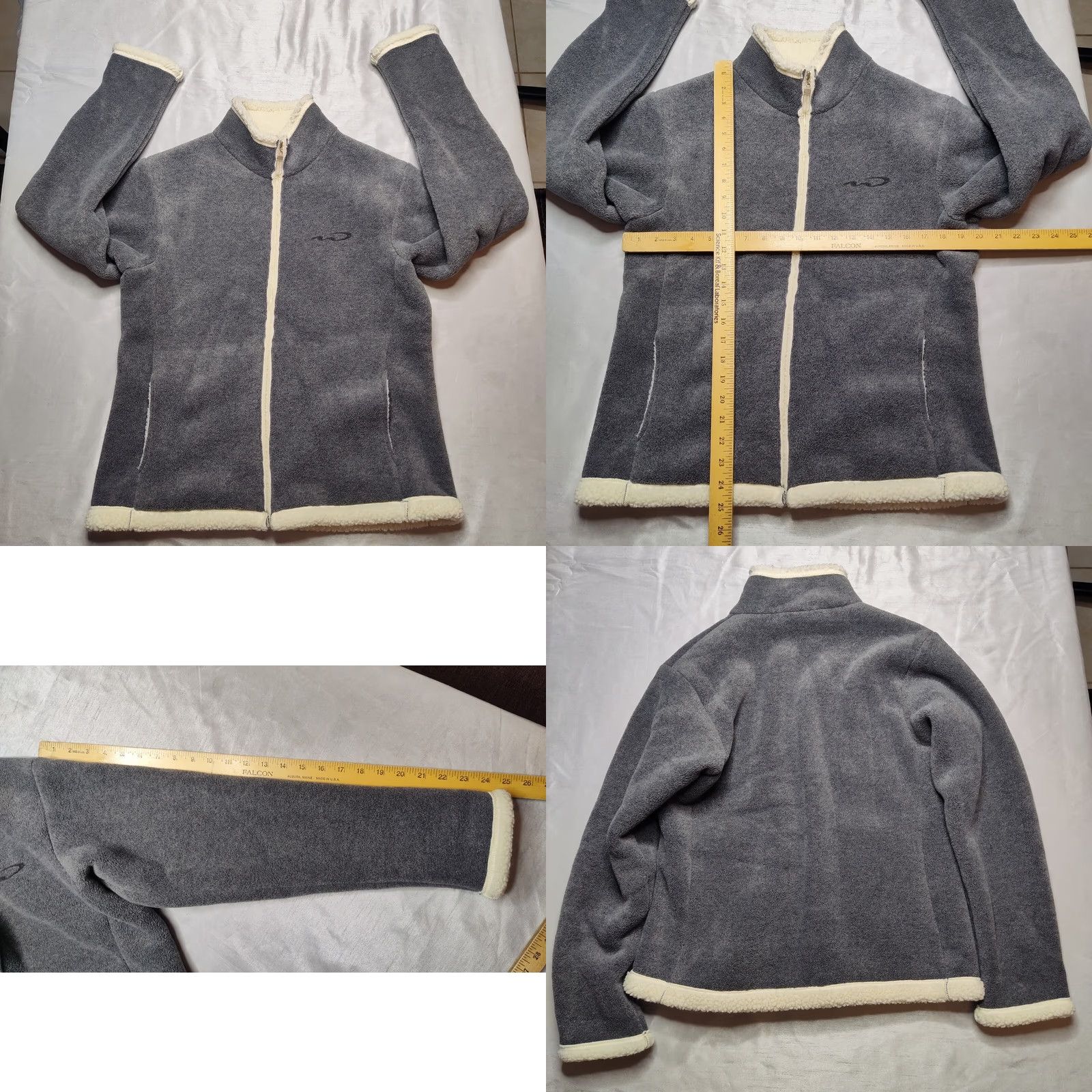 Whistles VINTAGE Whistler Blackcomb Women XL Gray Sherpa Lined Fleece Full Zip Jacket Canada Size XL / US 12-14 / IT 48-50 - 8 Thumbnail
