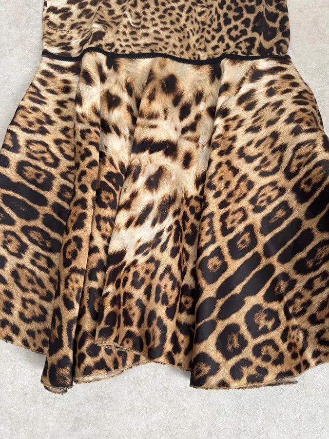 Roberto Cavalli SS2003 Roberto Cavalli Leopard Print Silk Dress Size M / US 6-8 / IT 42-44 - 7 Thumbnail