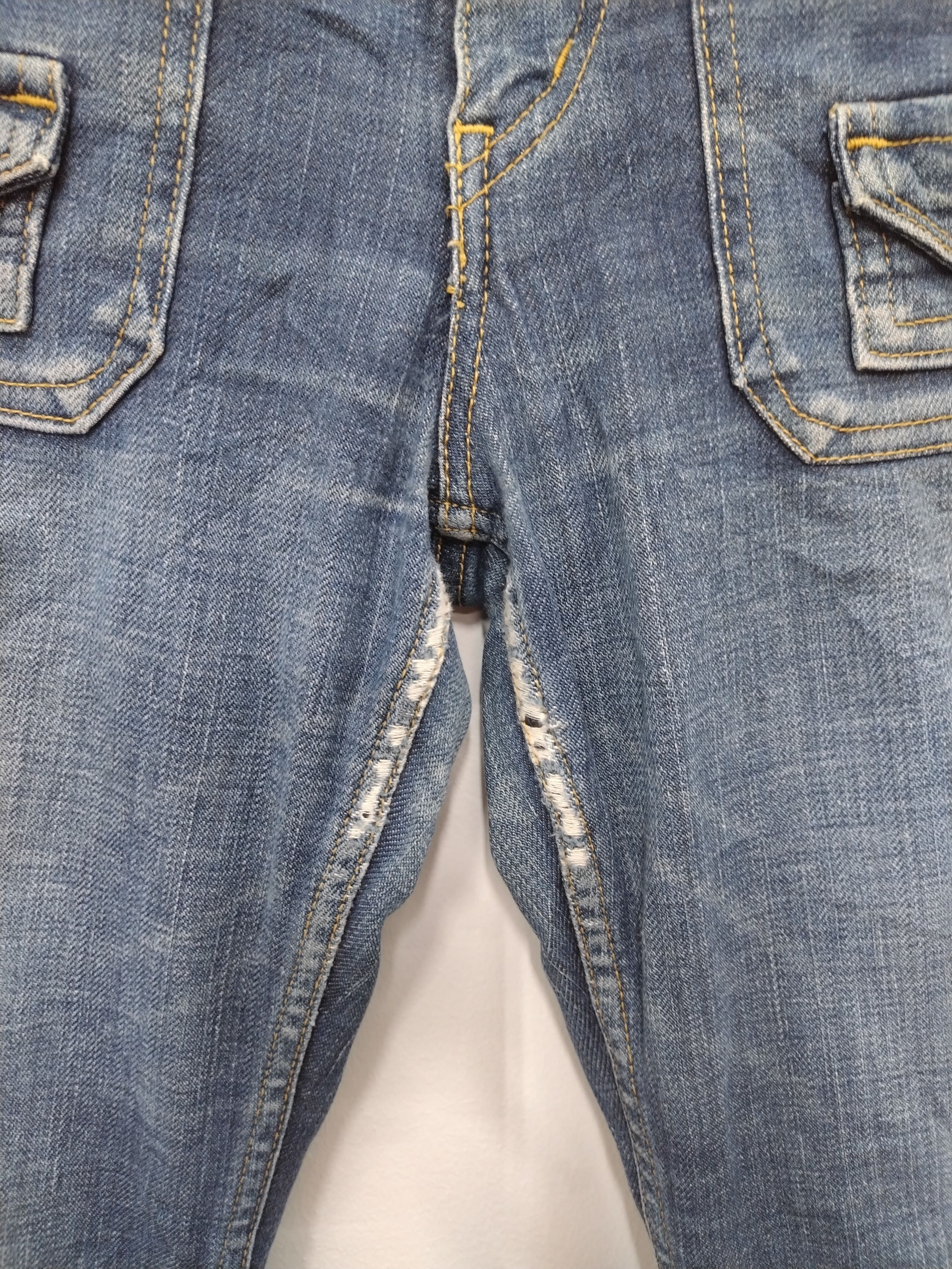 Edwin × Japanese Brand × Seditionaries 💥Crazy nice flared & design Vienus Jeans Elegance by Edwin Size 29" - 6 Thumbnail