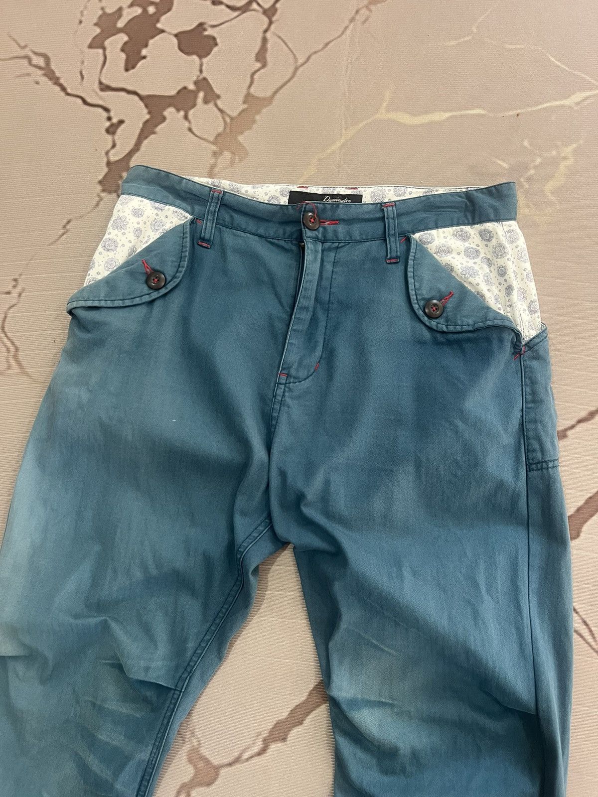 Japanese Brand Dominate Handcrafted Jeans Faded Contrast Lining Size US 32 / EU 48 - 2 Thumbnail