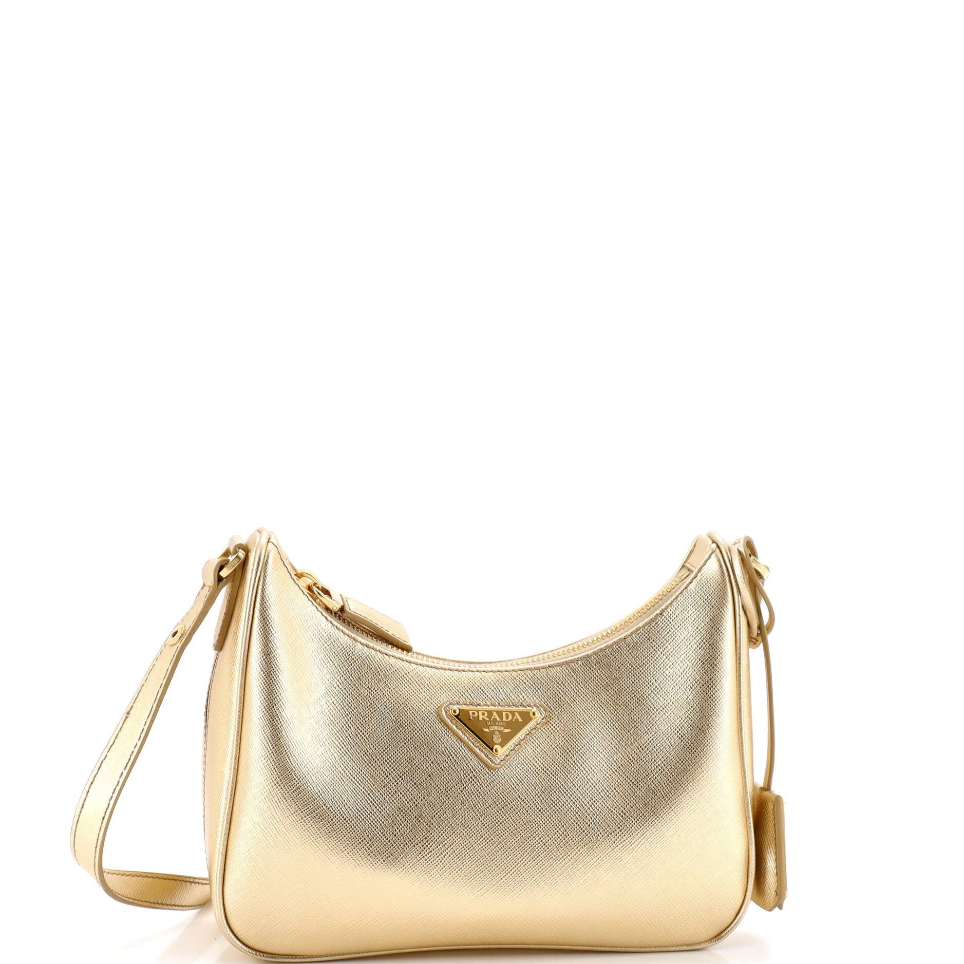 Prada Adjustable Handle Zip Hobo Size ONE SIZE - 1 Thumbnail
