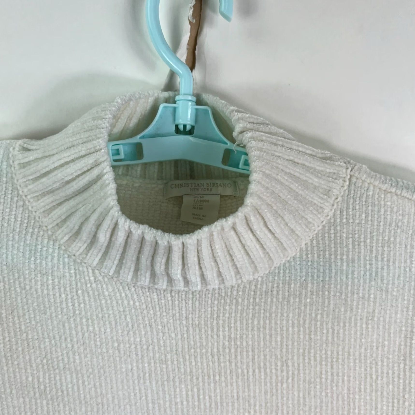 Christian Siriano Christian Seriano Sweater Womens M size White/Purple Bohemian Oversized Knit Pullover Size M / US 6-8 / IT 42-44 - 4 Thumbnail