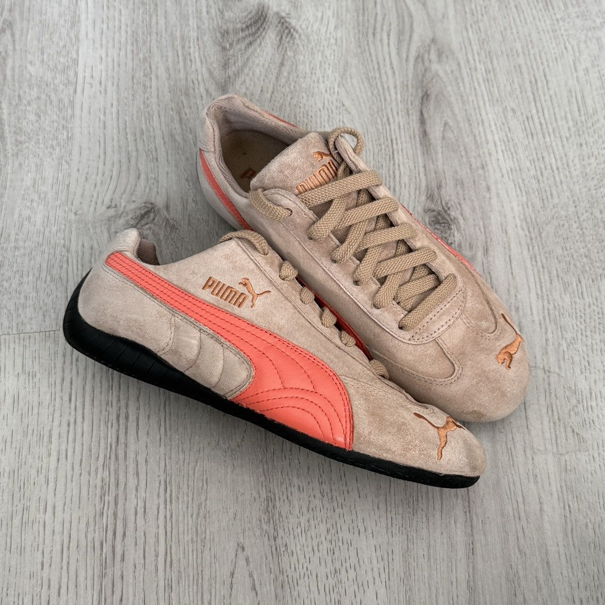 Puma Puma Speedcat Brown/Orange Suede Flat Sneakers Size US 7.5 / IT 37.5 - 1 Thumbnail
