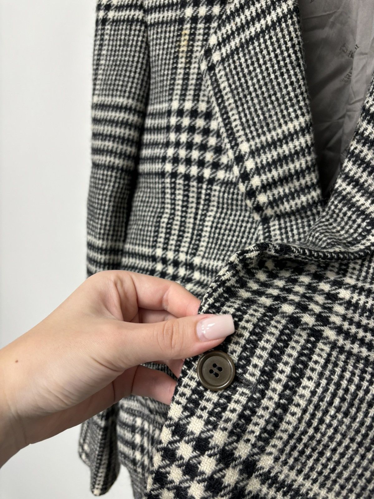 Trussardi Vintage Trussardi Men’s Tartan Check Wool Blazer Jacket Size 42R - 4 Thumbnail