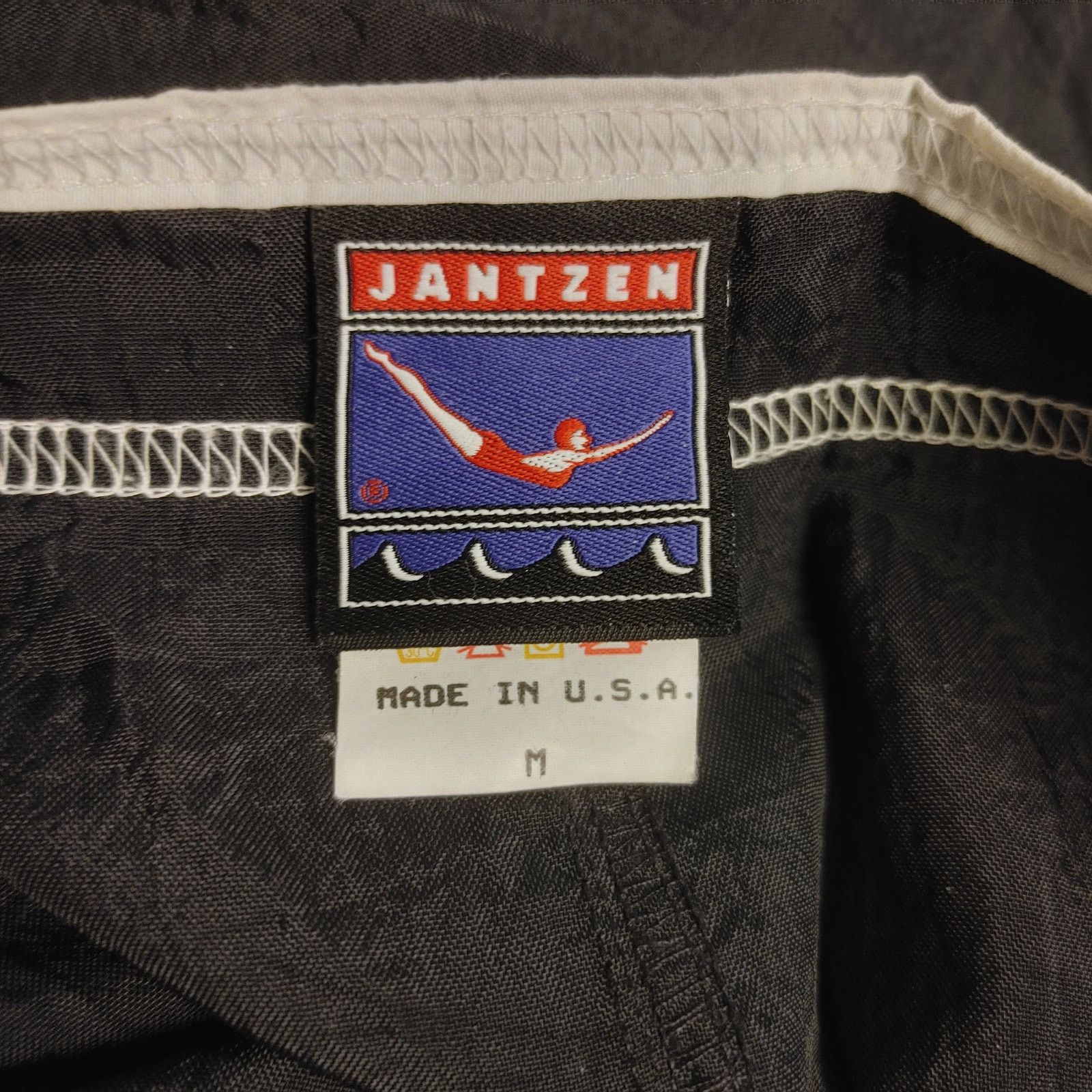 Jantzen VTG Jantzen Women M Black/White Nylon Sportswear Mini Skirt Size 30" / US 8 / IT 44 - 3 Thumbnail