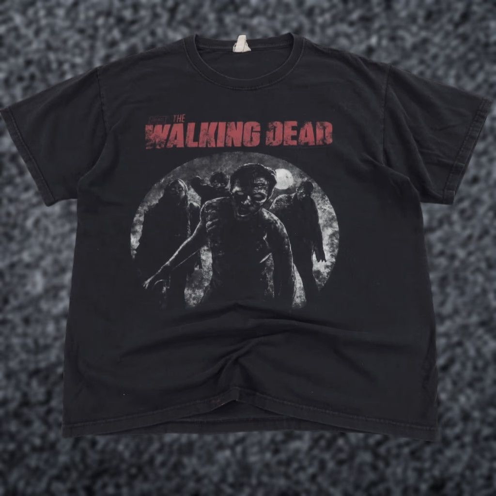 Jerzees VINTAGE The Walking Dead Shirt Mens Large Black Faded Zombies Graphic Tee Promo Grunge Size US L / EU 52-54 / 3 - 1 Thumbnail